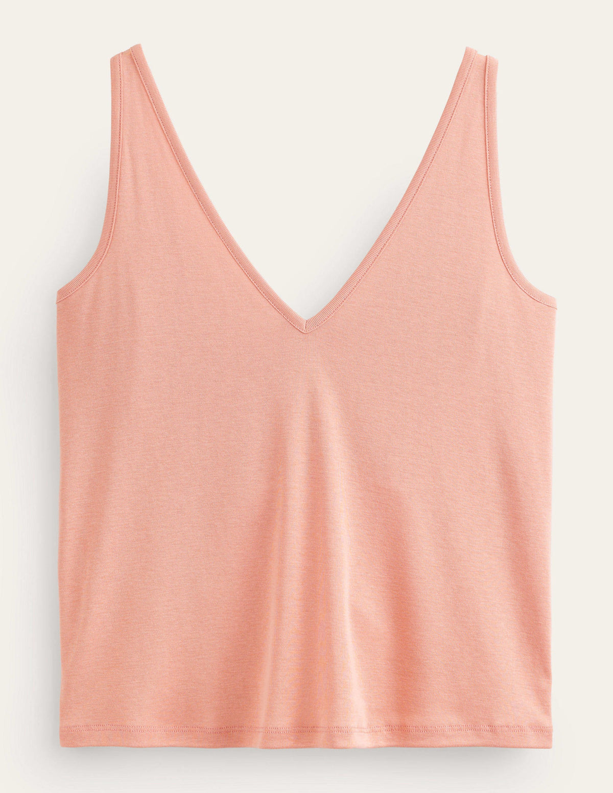 Jersey-Top mit V-Ausschnitt-Rosa-5