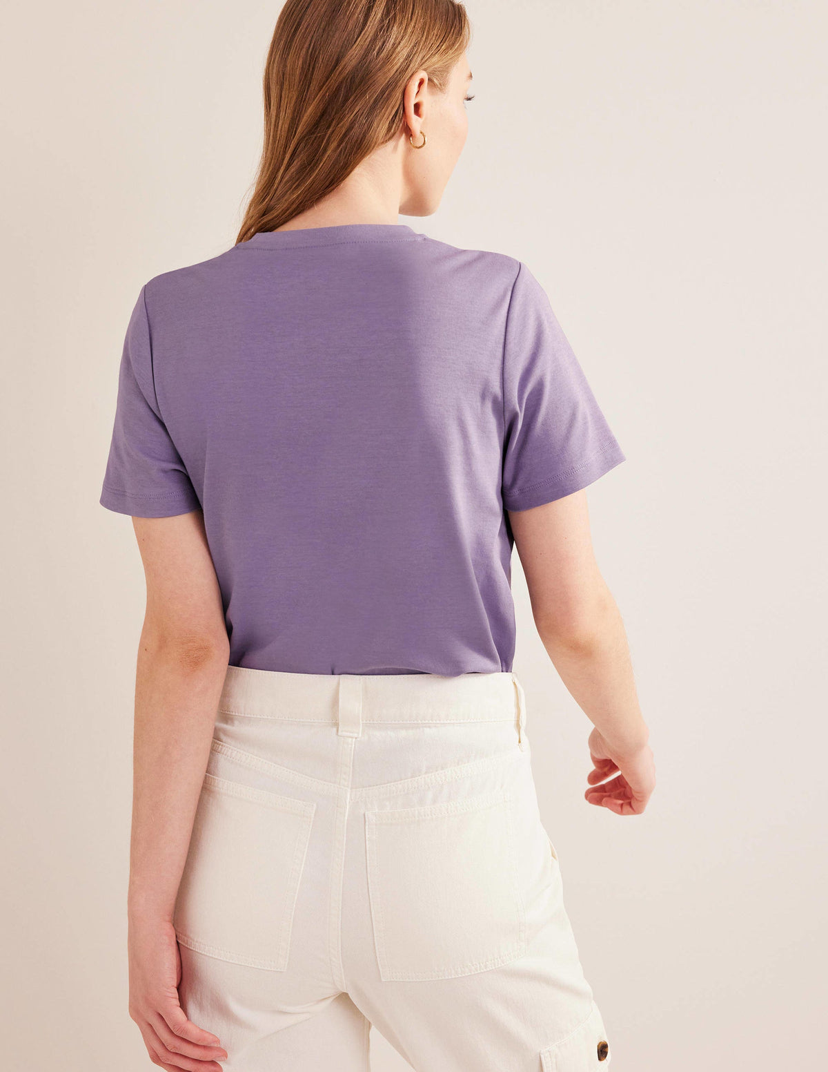 Baumwoll-T-Shirt mit Rundhalsausschnitt-Wilde Distel-3