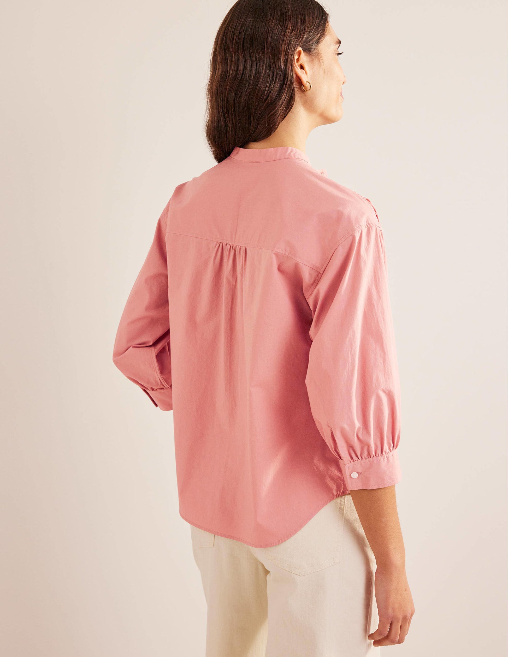 Lässiges Popelinehemd-Pinkrosa-3