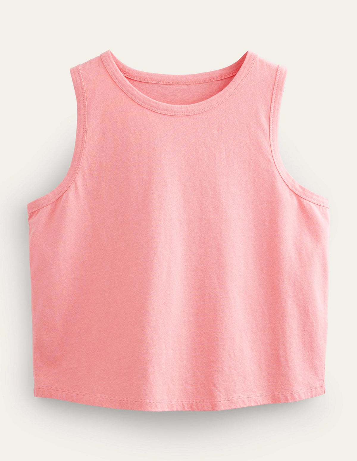 Kurz geschnittenes Baumwoll-Tanktop-Pfirsichsorbet - Image 6
