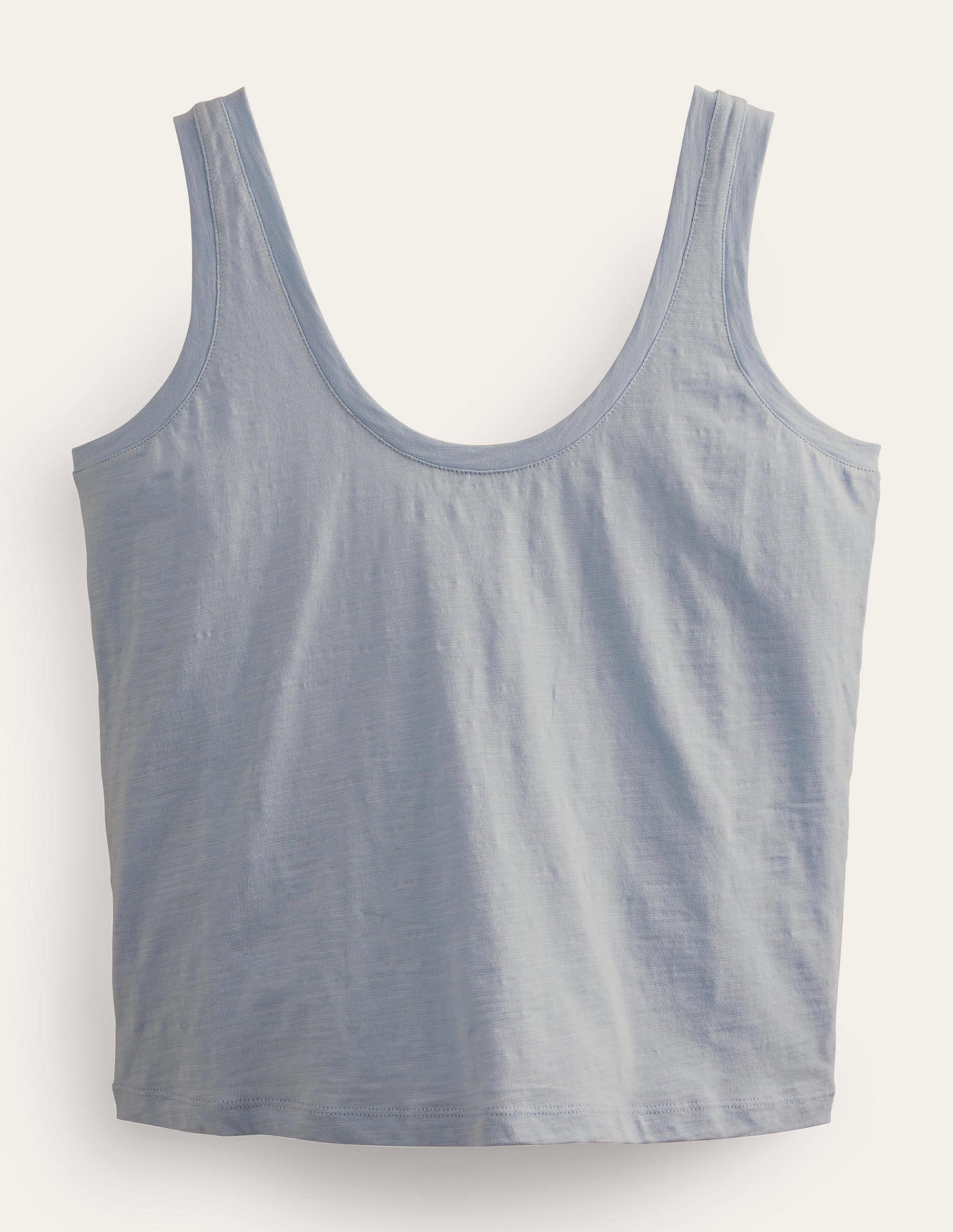 Débardeur décontracté à col en U-Bleu chambray - Image 6