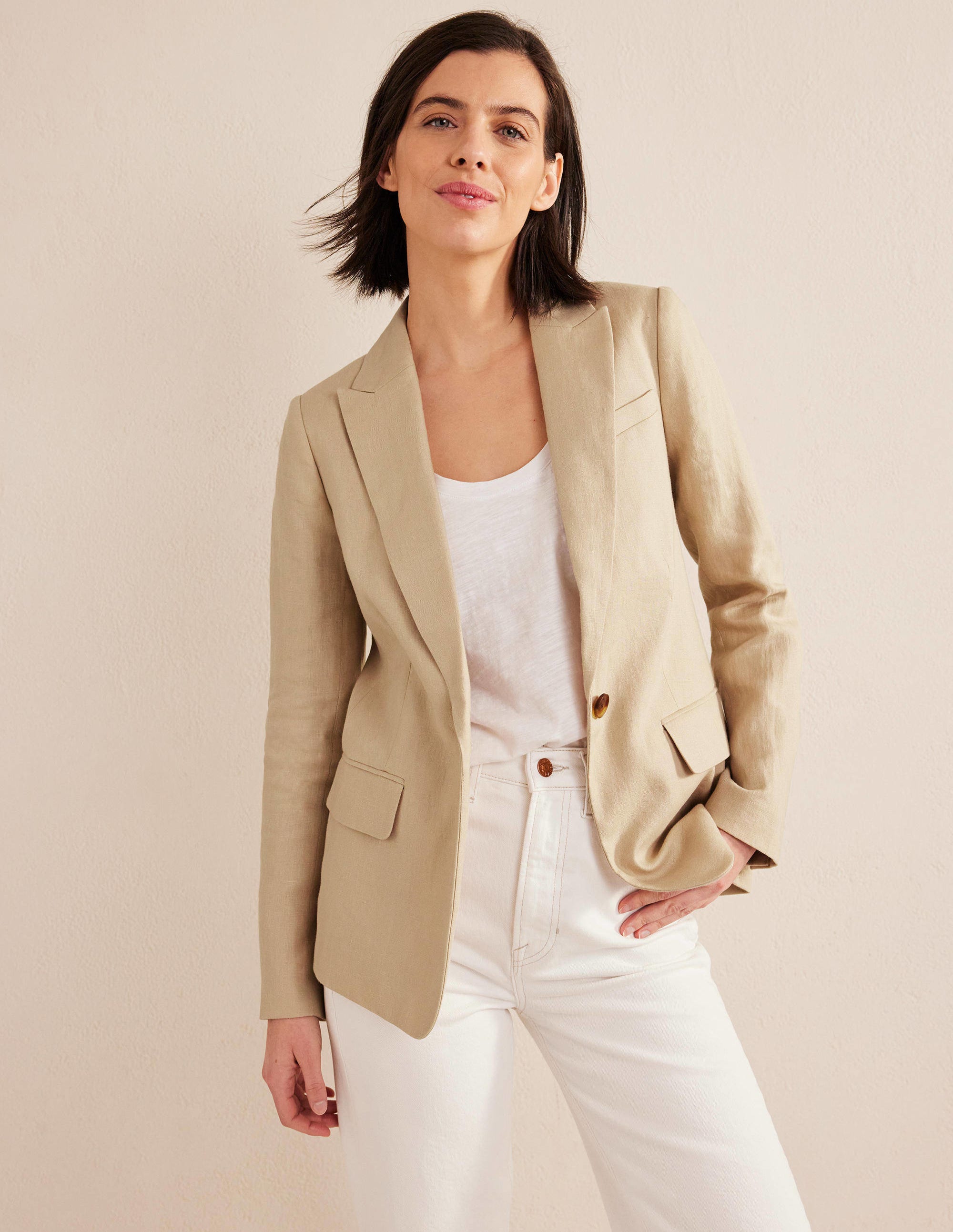 Cambridge Leinenblazer-Seilbraun - Image 4