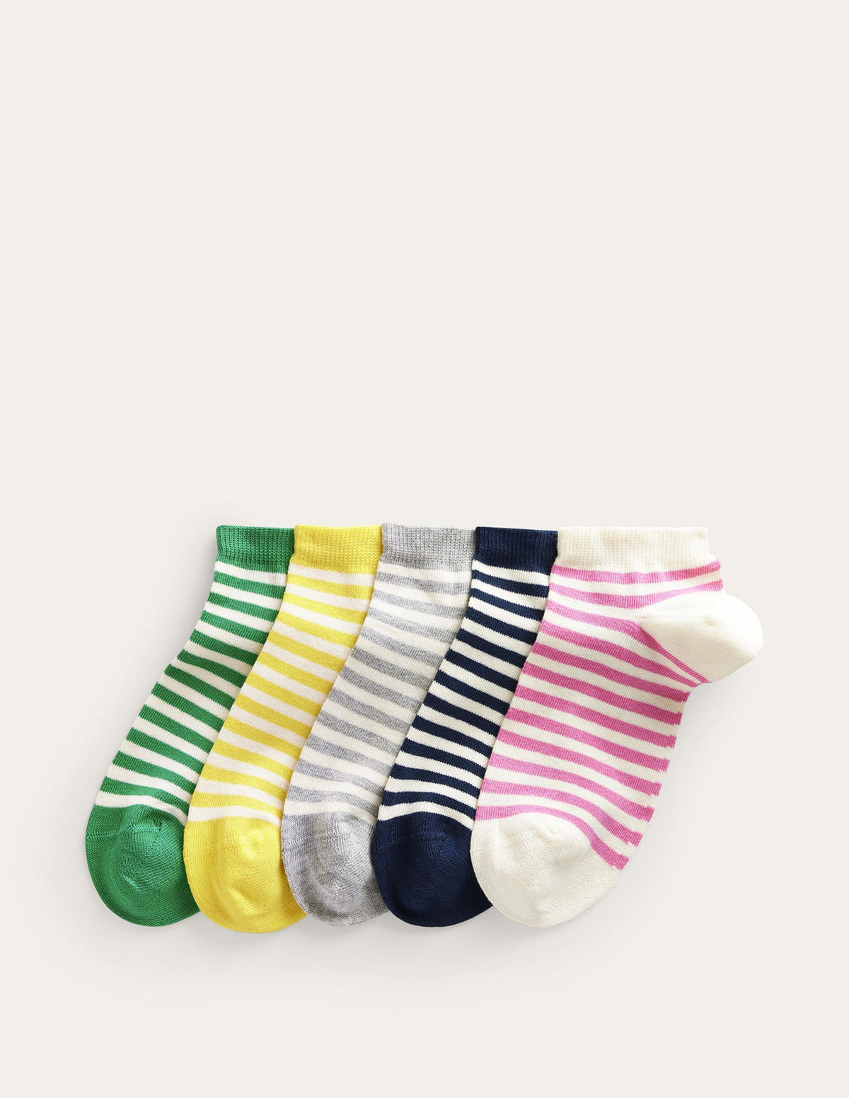 5 Pack Trainer Socks-Breton Stripe - Image 1