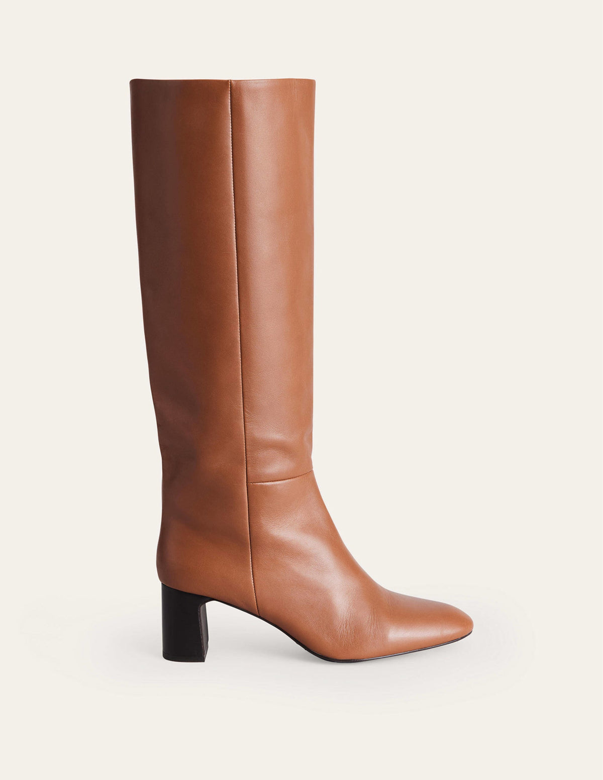 Bottes Erica hauteur genou en cuir-Cuir fauve - Image 1