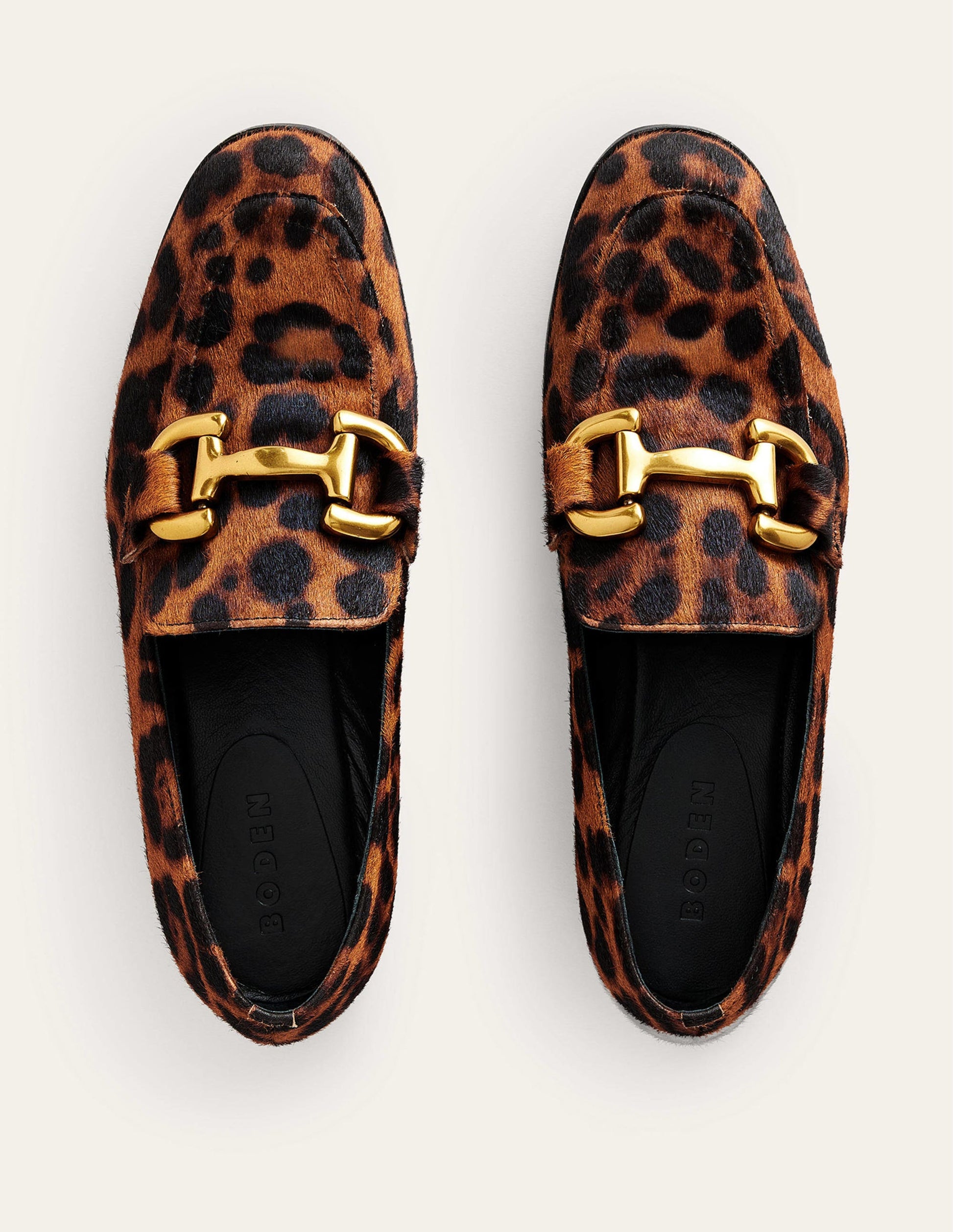 Iris Loafer mit Trensendetail-Leopardenmuster Ponyhaar-4