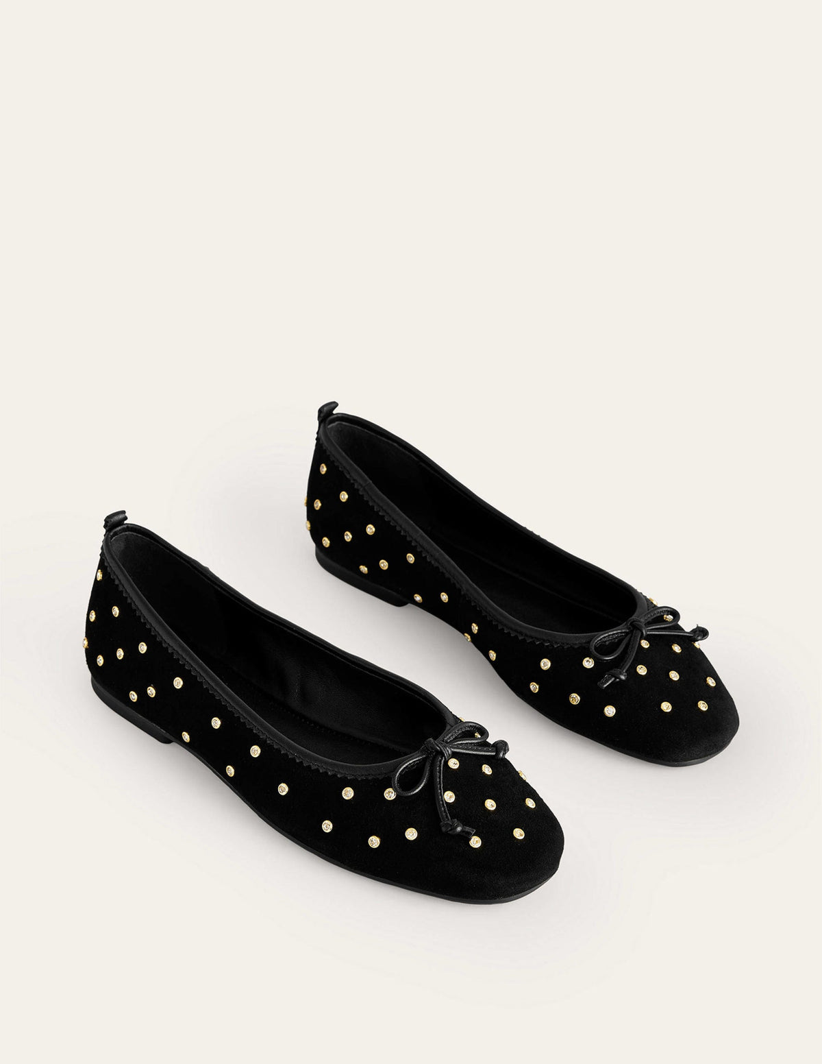 Kitty Ballerinas mit flexibler Sohle-Kristallschwarz Veloursleder - Image 3