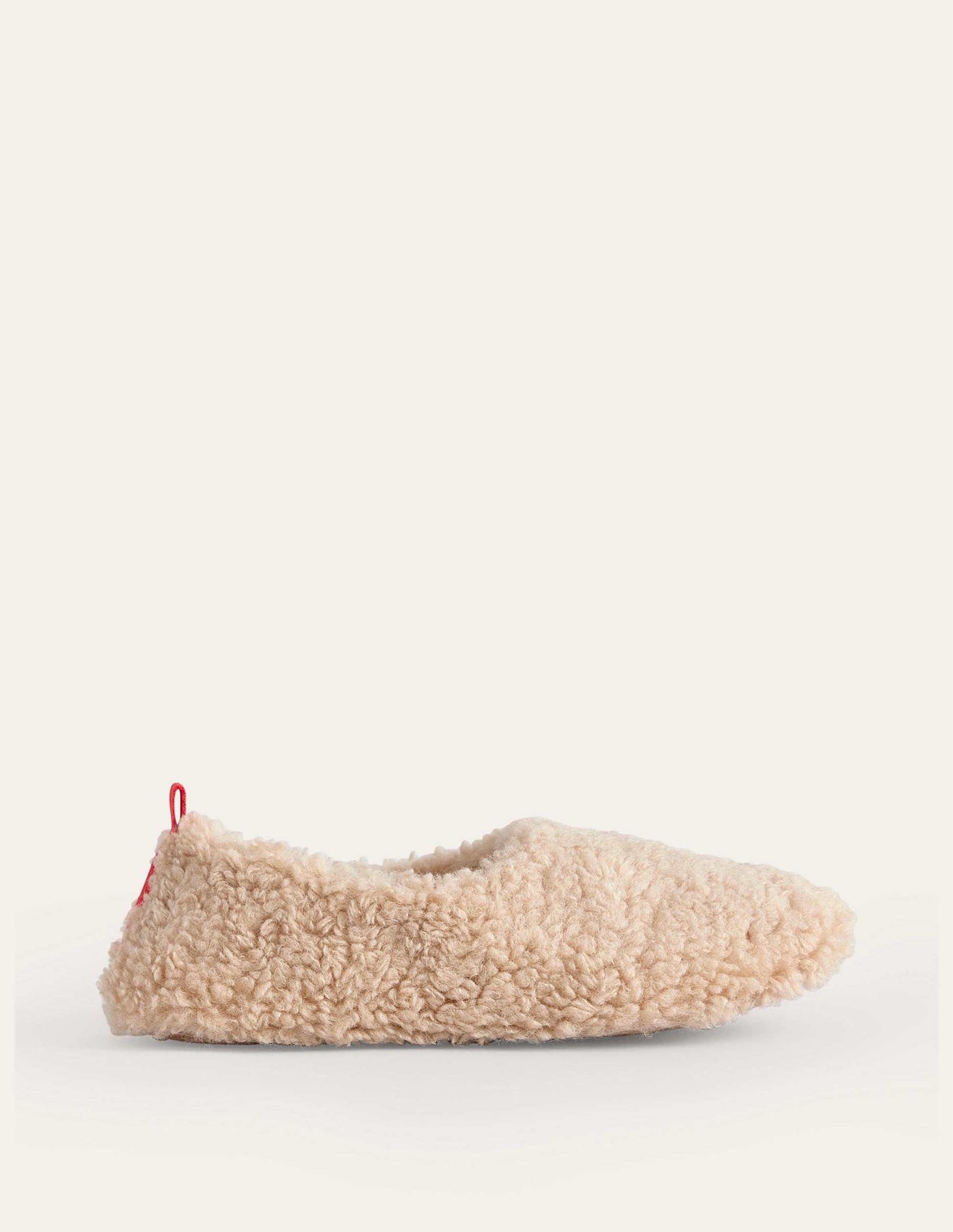 Chaussons en borg style ballerines-Borg naturel-2