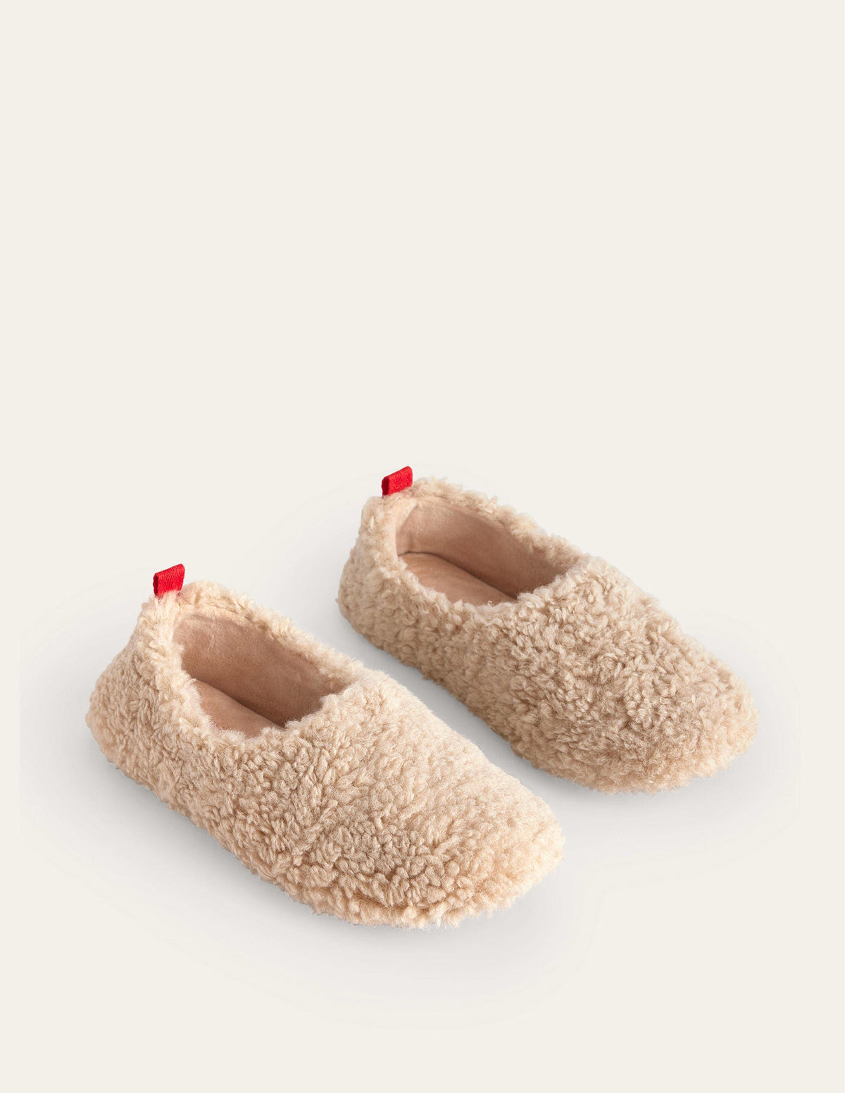Chaussons en borg style ballerines-Borg naturel-3