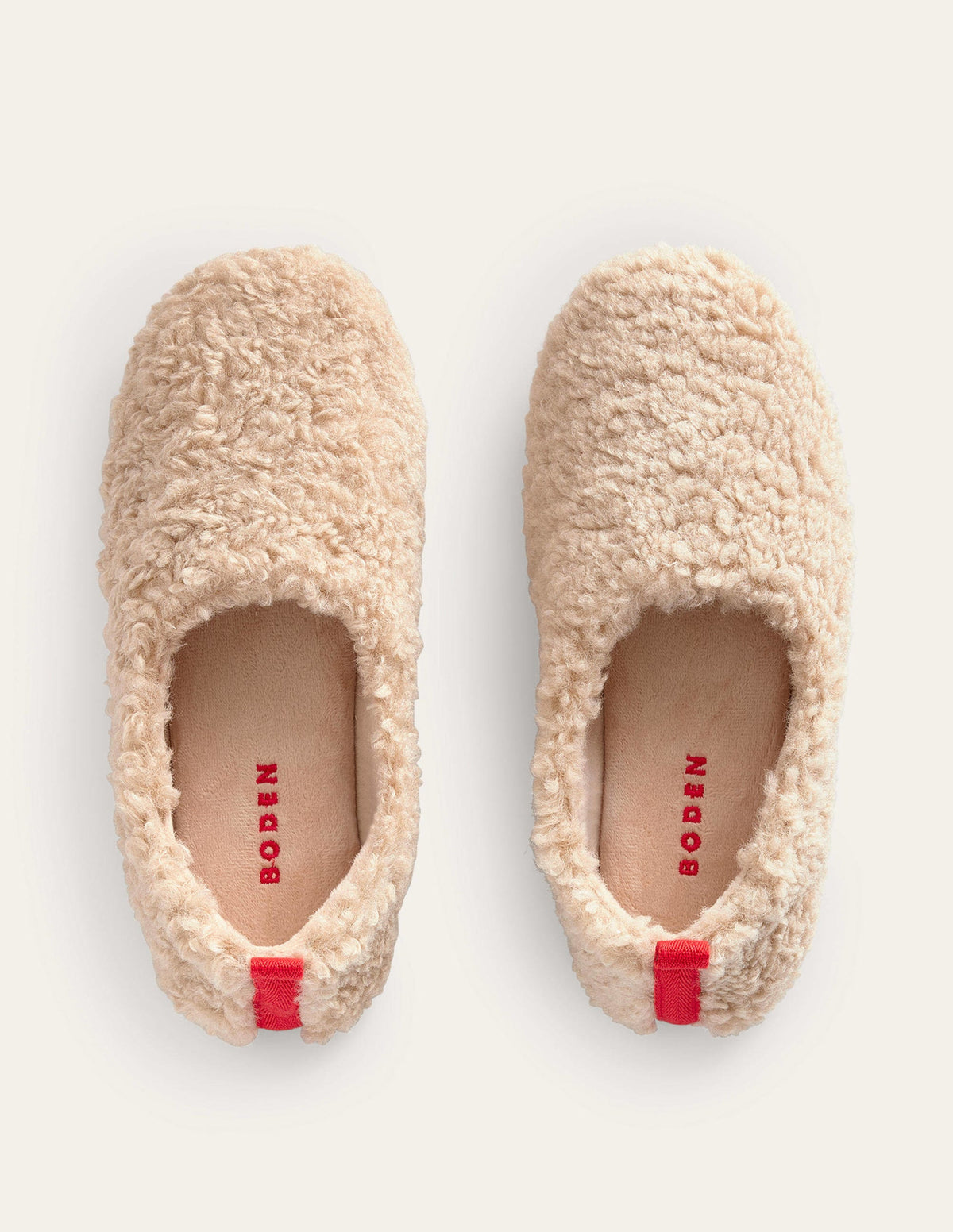 Chaussons en borg style ballerines-Borg naturel-5