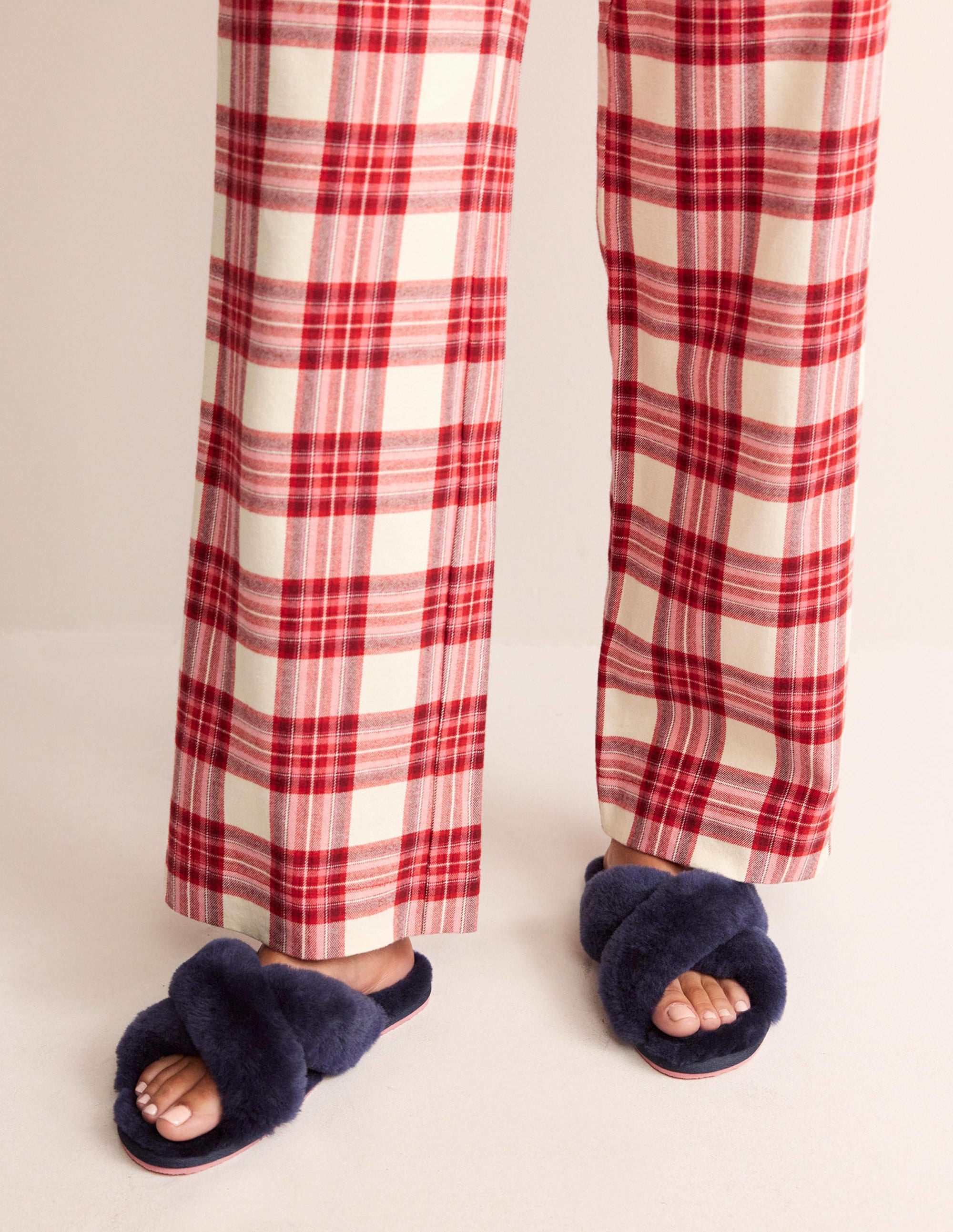 Sheepskin Slippers-Navy - Image 1