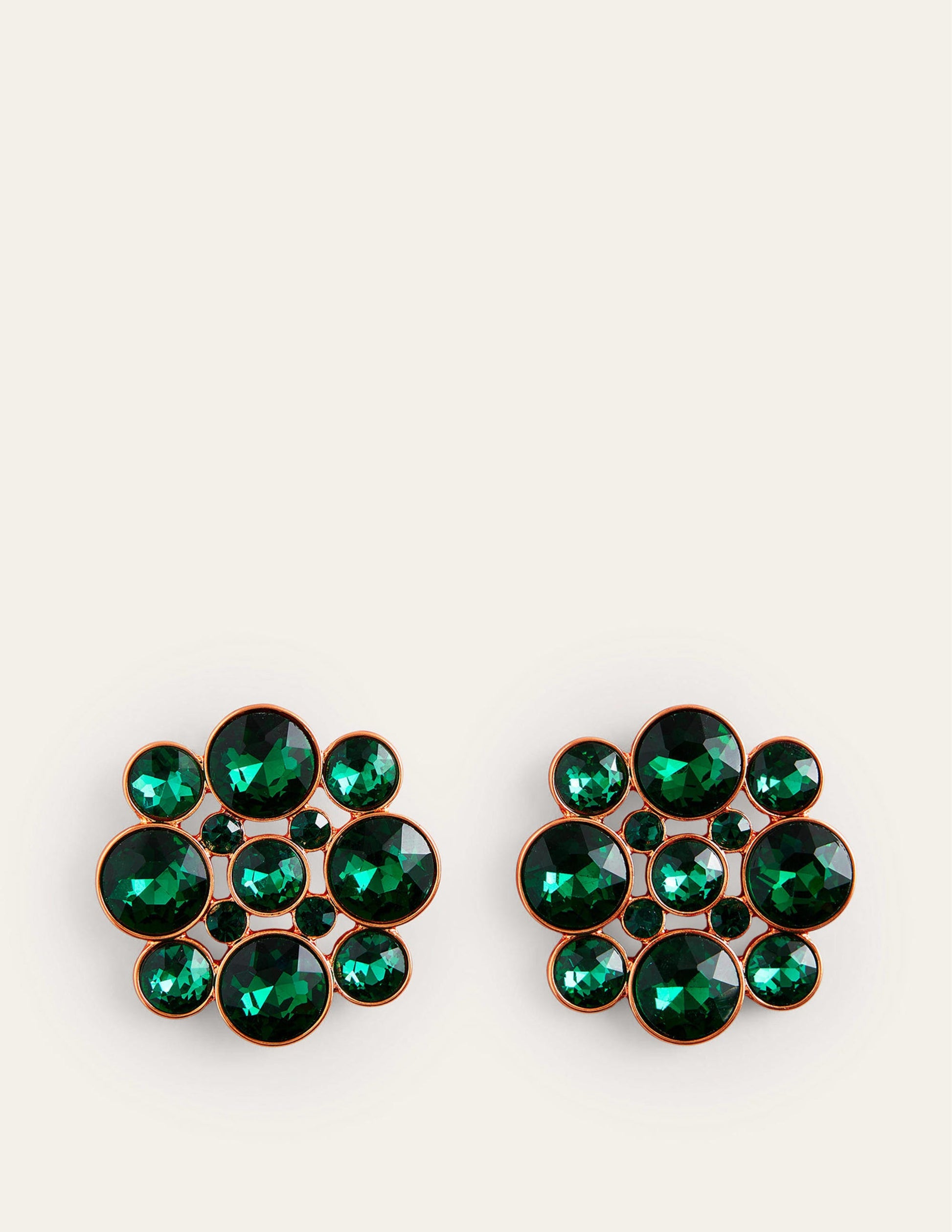 Boucles d'oreilles Andrea ornementées-Vert-2