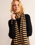Schal mit Metallic-Streifen-Schwarz und Gold