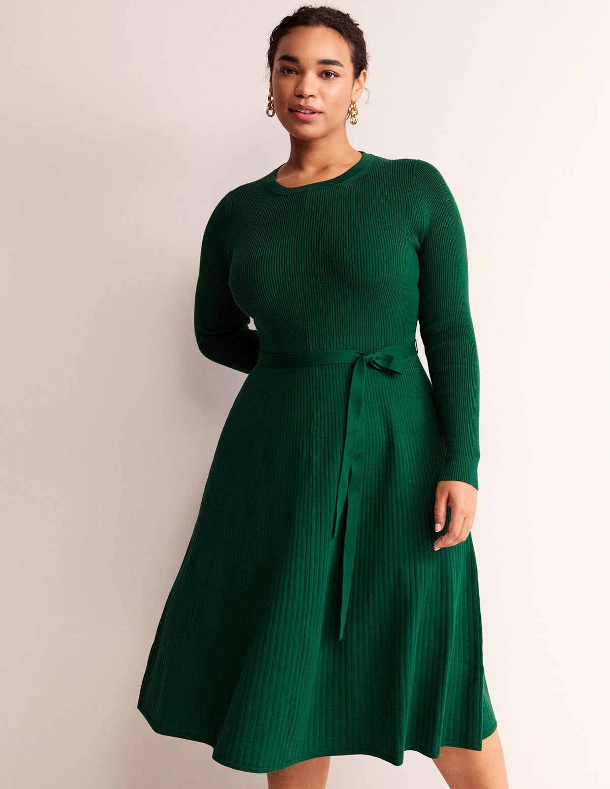 Lola Strick-Midikleid-Smaragdgrün-5