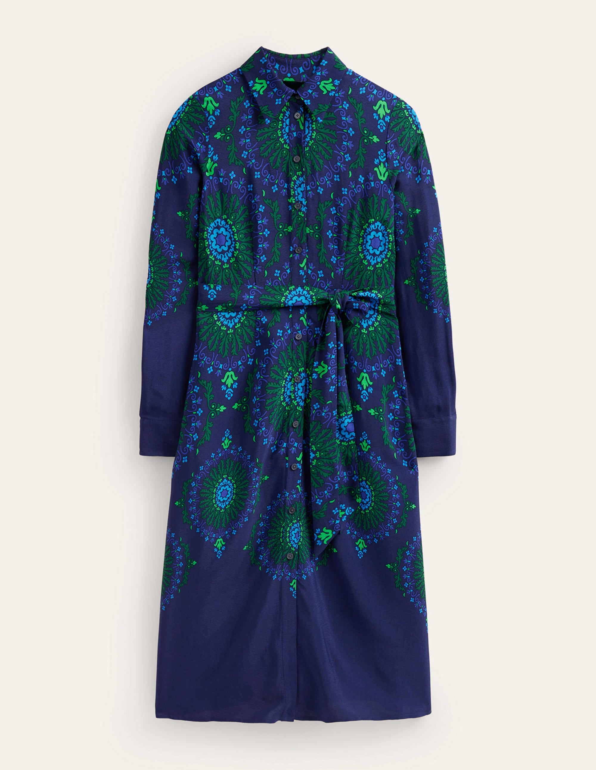 Kate Midi-Hemdblusenkleid-Französisches Marineblau, Artizian Geo - Image 6