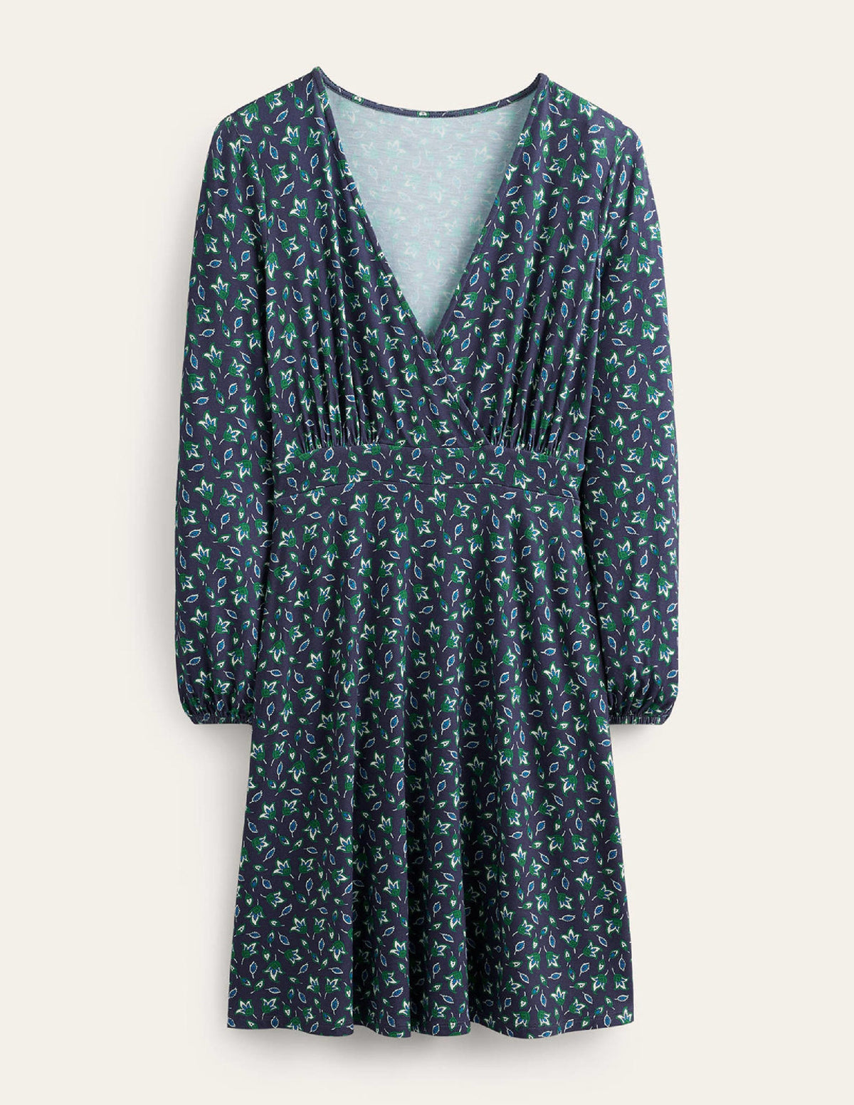 Willow Jersey-Kleid-Französisches Marineblau, Tulpenknospe-7