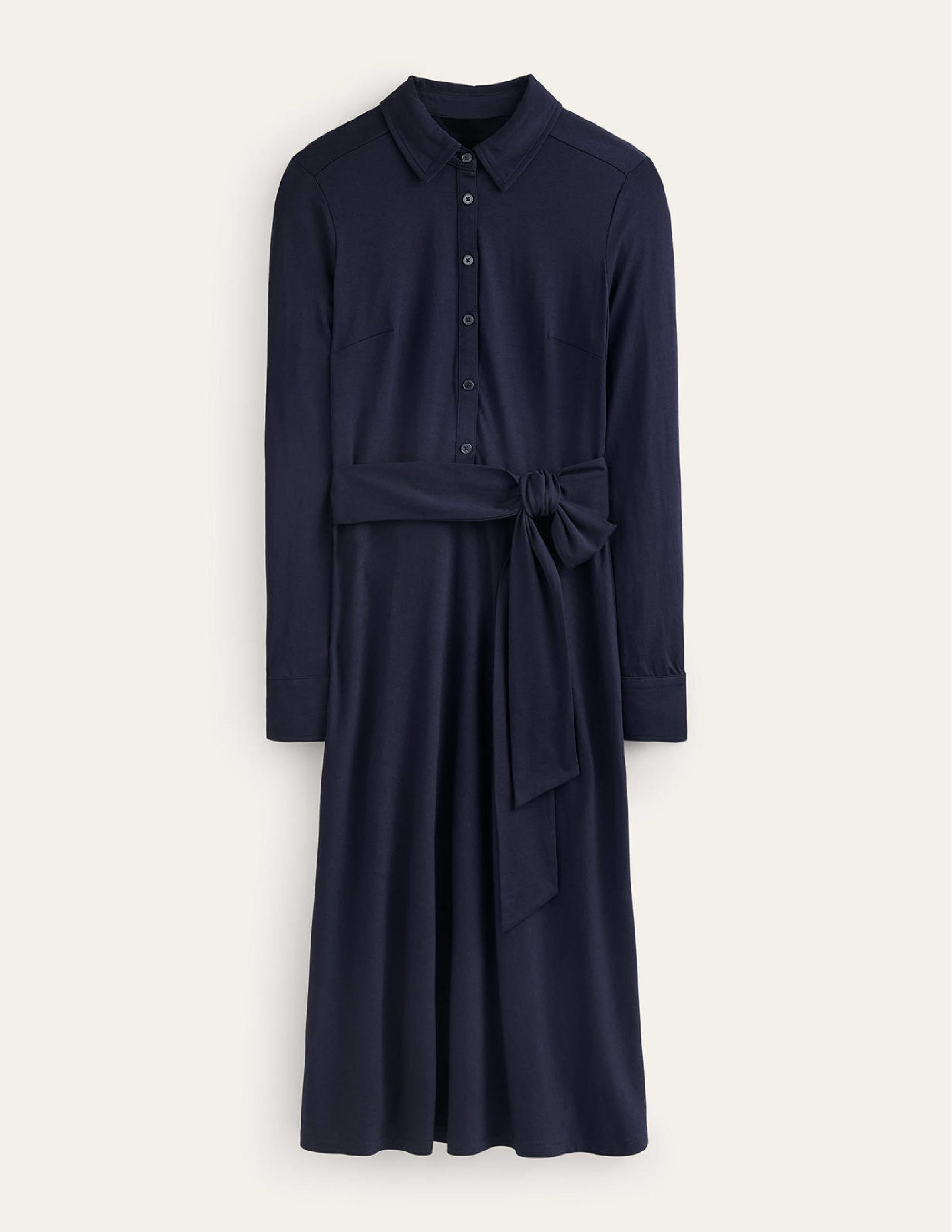 Laura Midi-Hemdblusenkleid aus Jersey-Aqua Marine Marl - Image 5