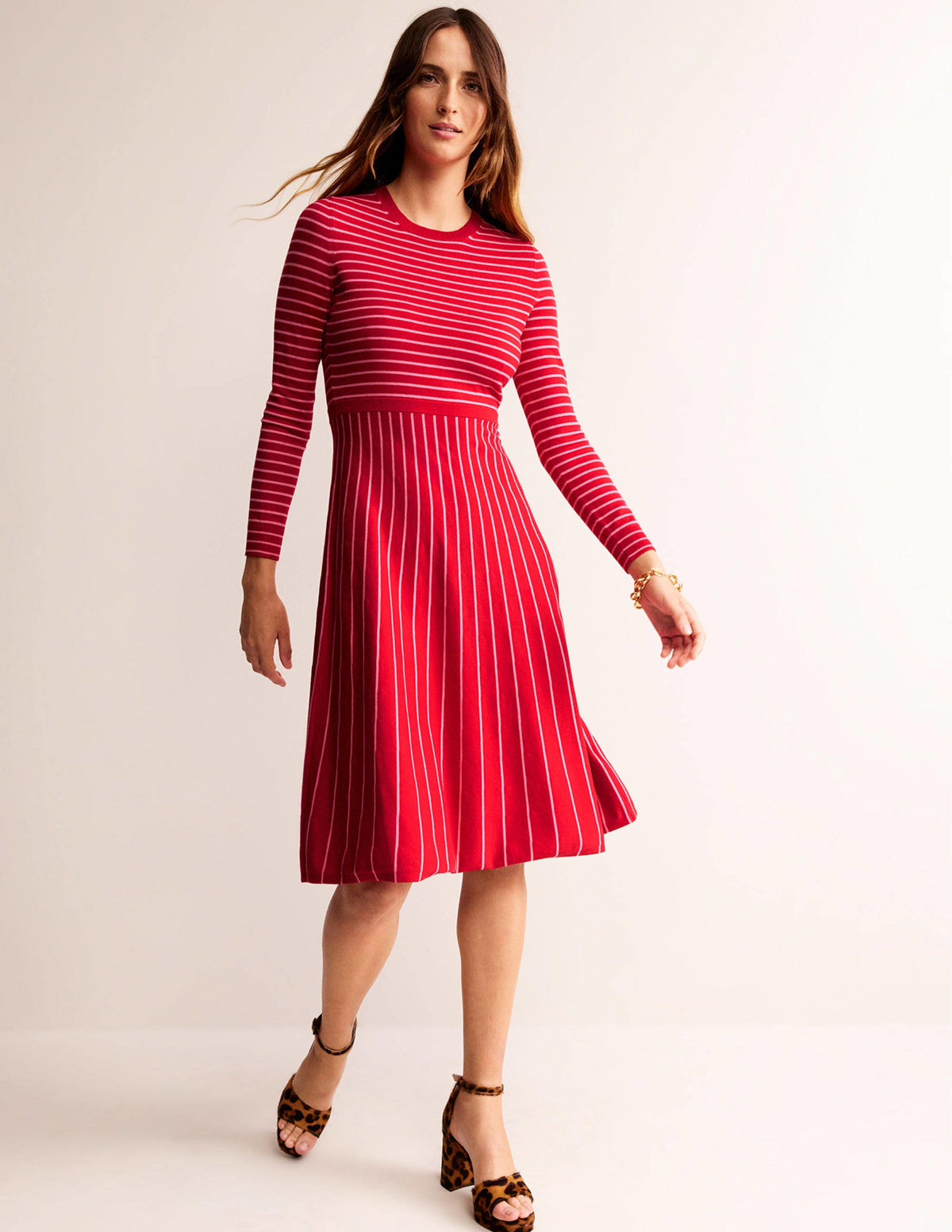 Maria Strick-Midikleid-Pepperoni und Crayon-Rosa-4