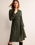 Robe-chemise Julia en jersey-Épicéa, motif Pome Sprig