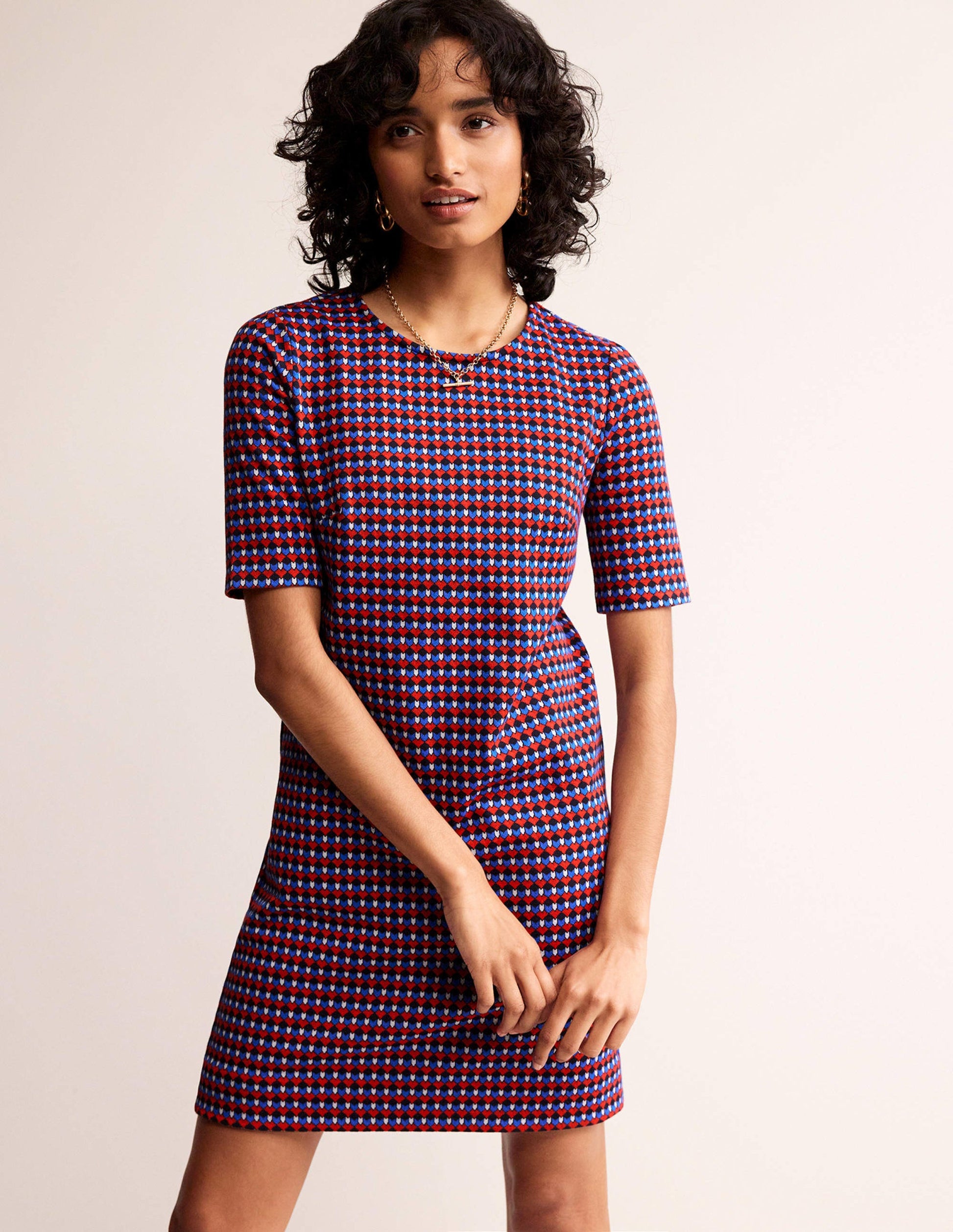 Ivy Jacquard Jersey Dress-Salsa, Terrace Geo-1