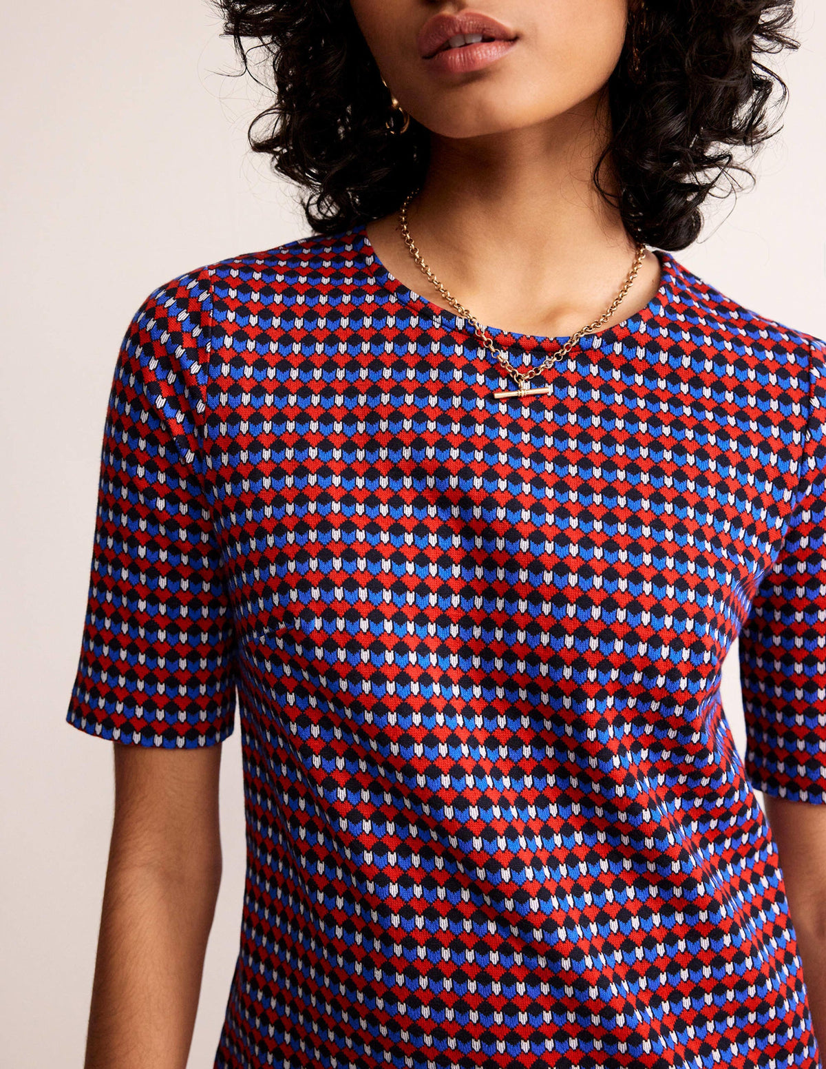 Ivy Jacquard Jersey Dress-Salsa, Terrace Geo-2