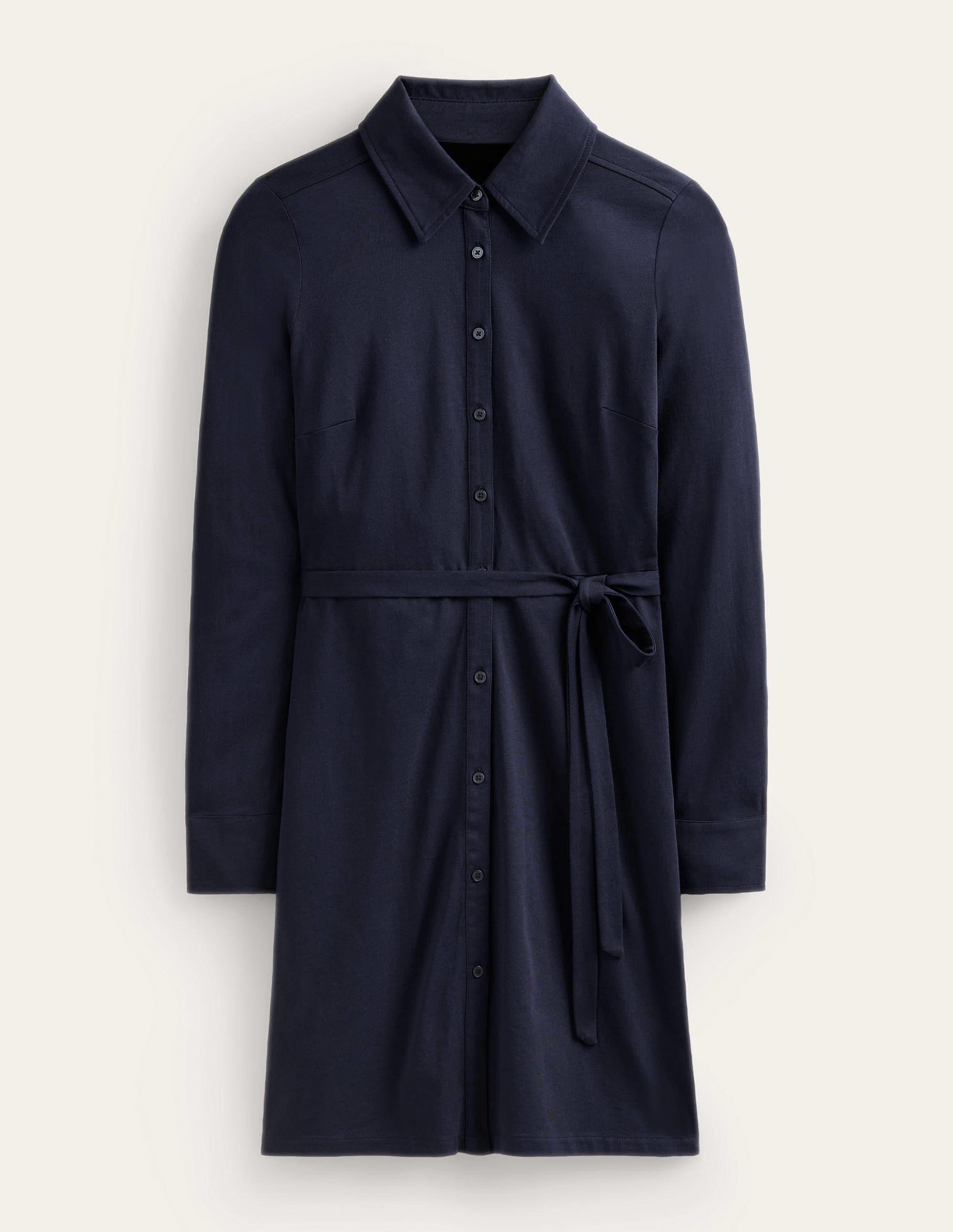 Robe-chemise Jessie en jersey-Bleu marine - Image 5