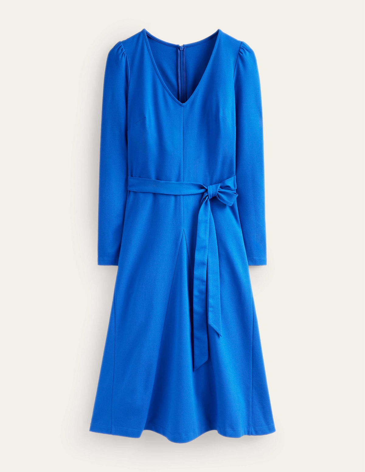 Bella Midikleid mit V-Ausschnitt-Leuchtendes Blau - Image 6