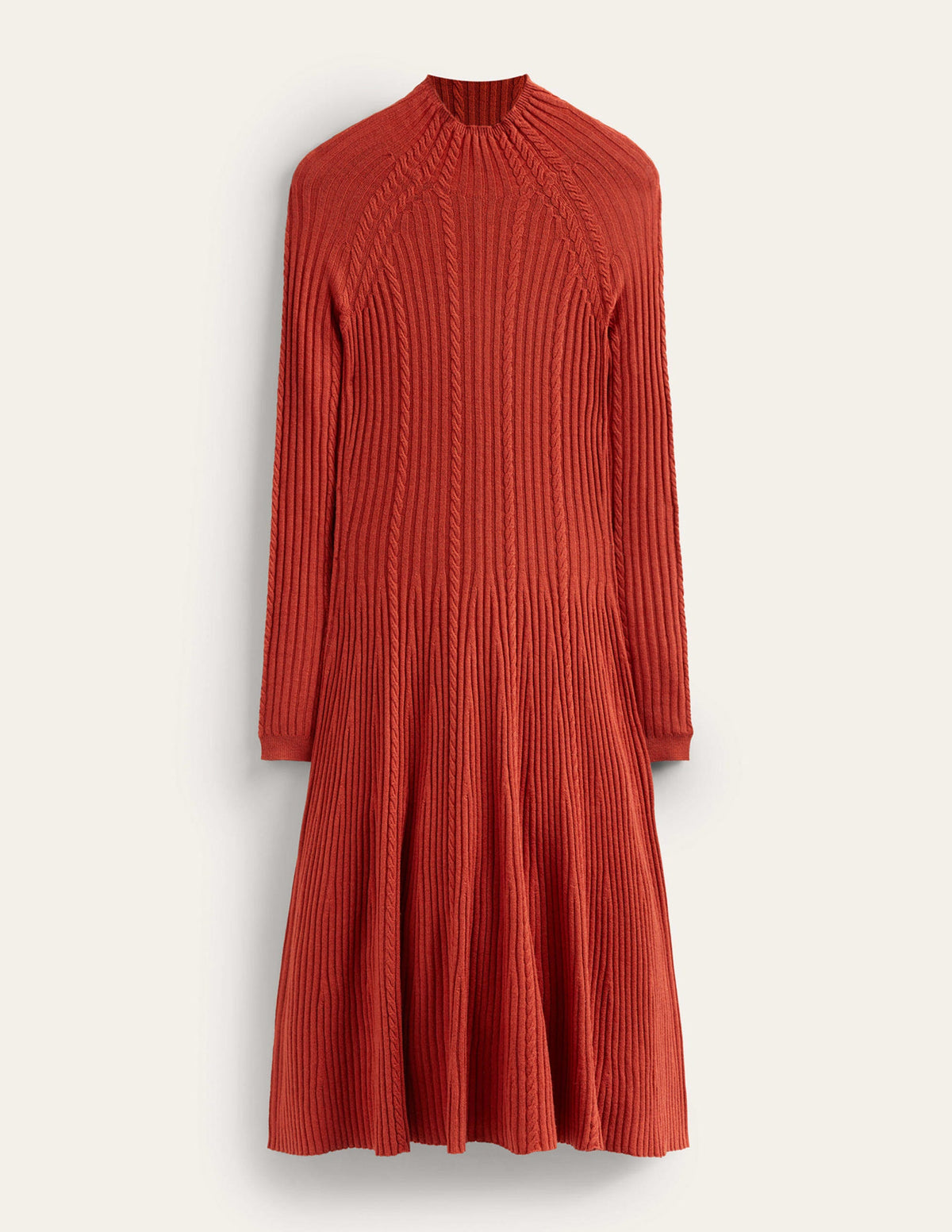 Tessa Knitted Dress-Dark Chestnut-6