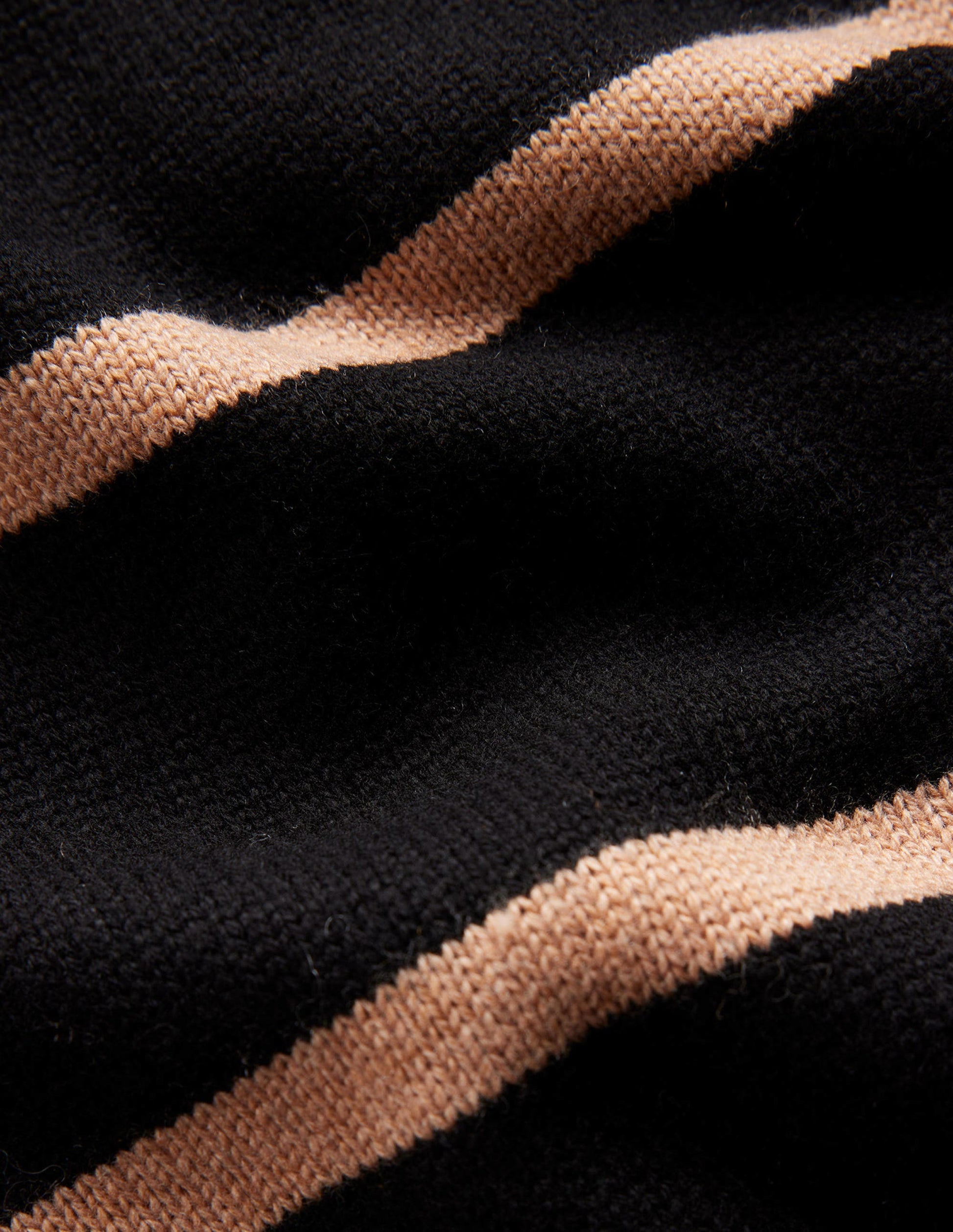 Verity Strickkleid-Schwarz und Kamelbraun-6