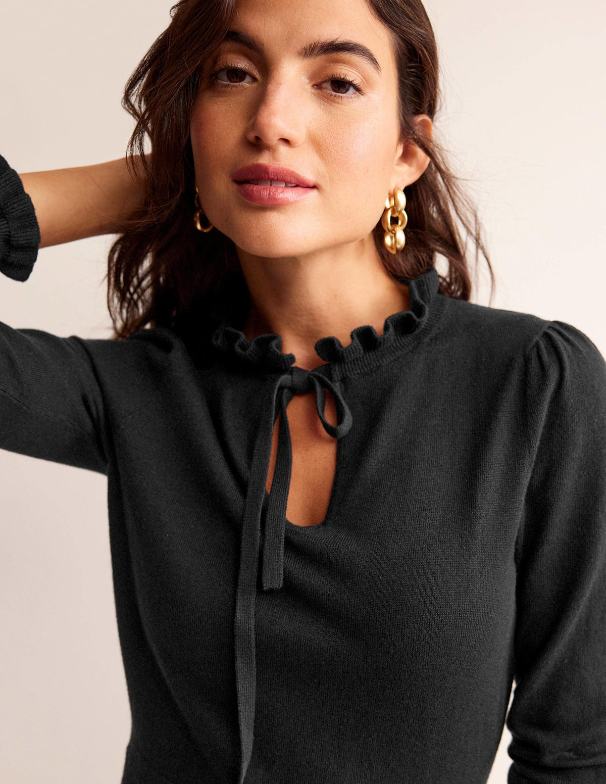 Kleid mit Rüschen-Detail-Schwarz-3