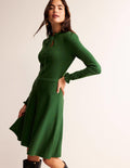 Kleid mit Rüschen-Detail-Amazonasgrün