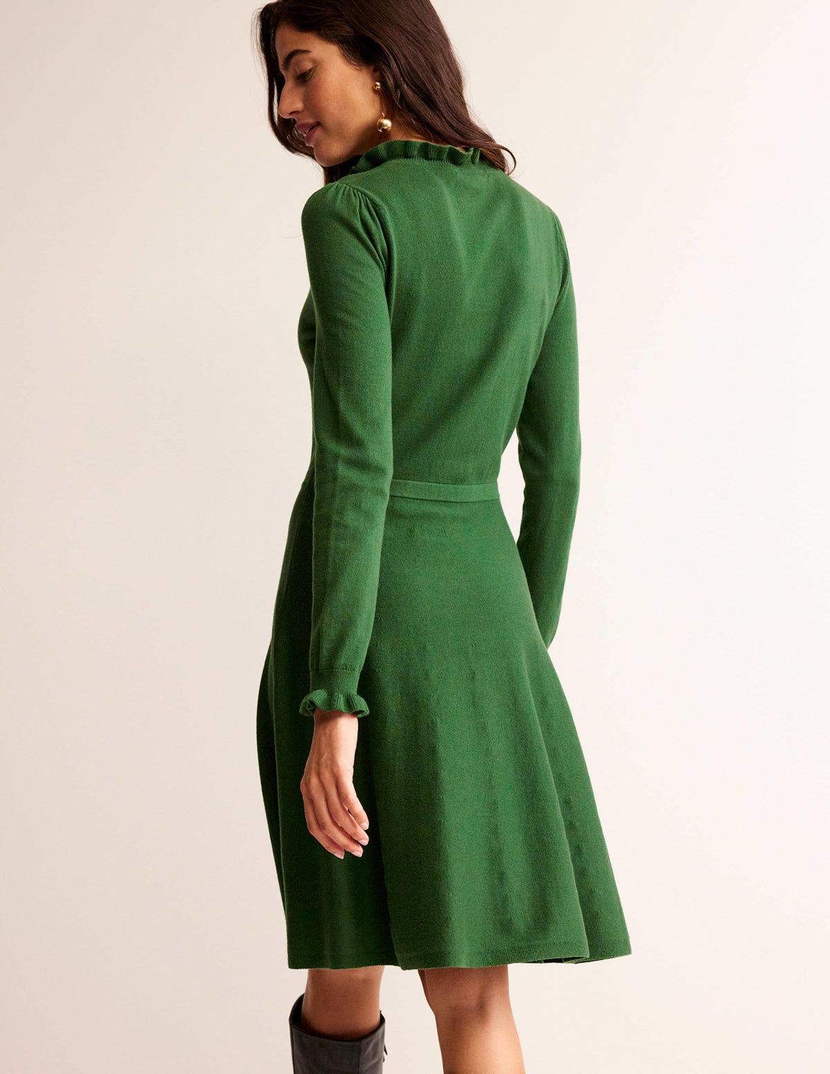 Kleid mit Rüschen-Detail-Amazonasgrün - Image 3