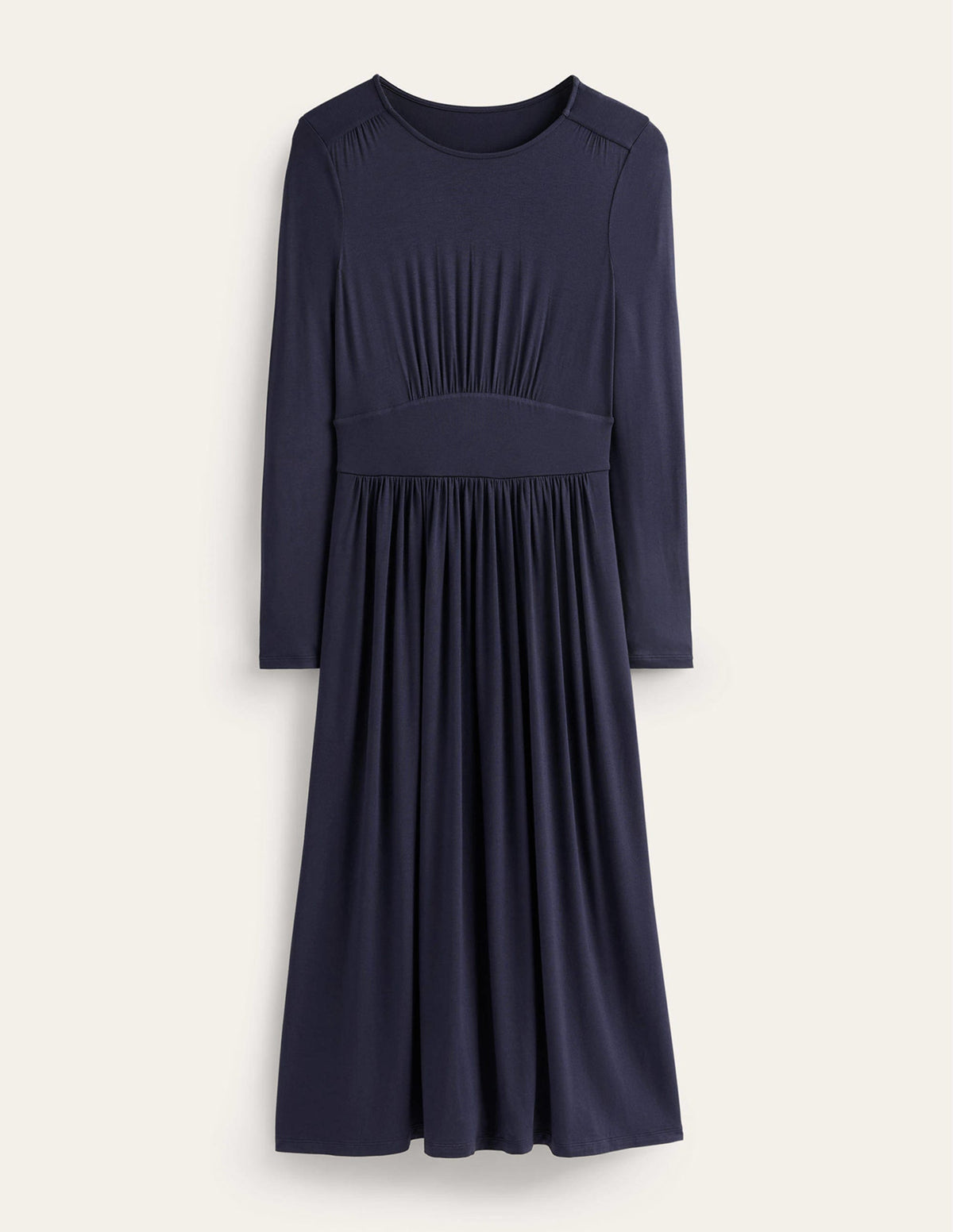 Thea Long Sleeve Midi Dress-Navy-5