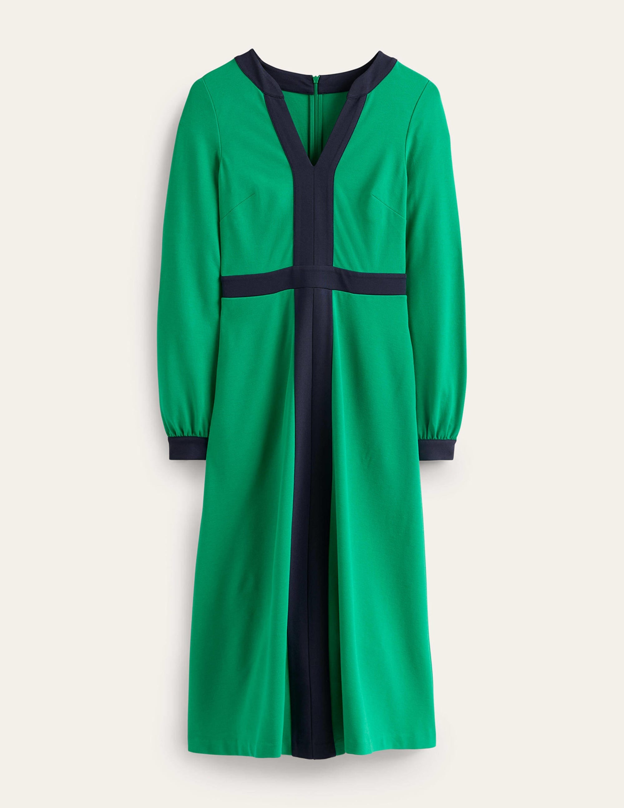 Robe midi colourblock-Vert et bleu marine - Image 5