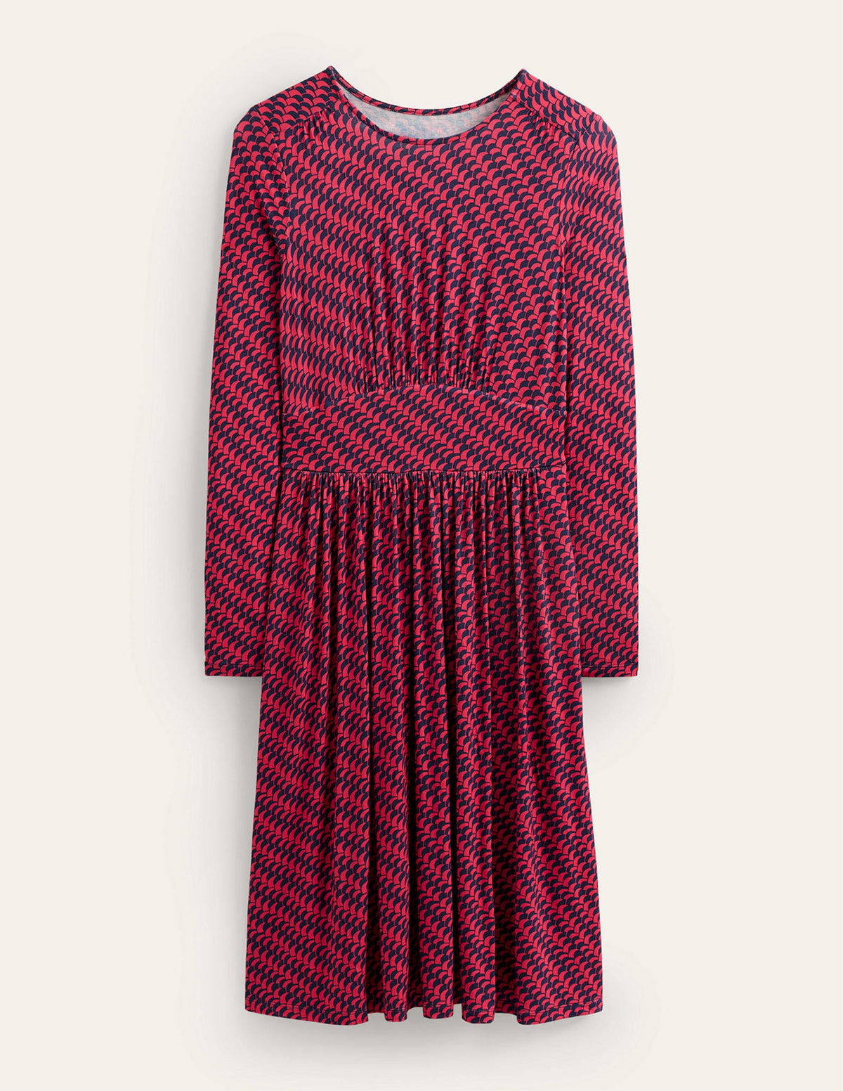 Thea Kurzes Kleid aus Jersey-Pfingstrosen, Geo Fall-5