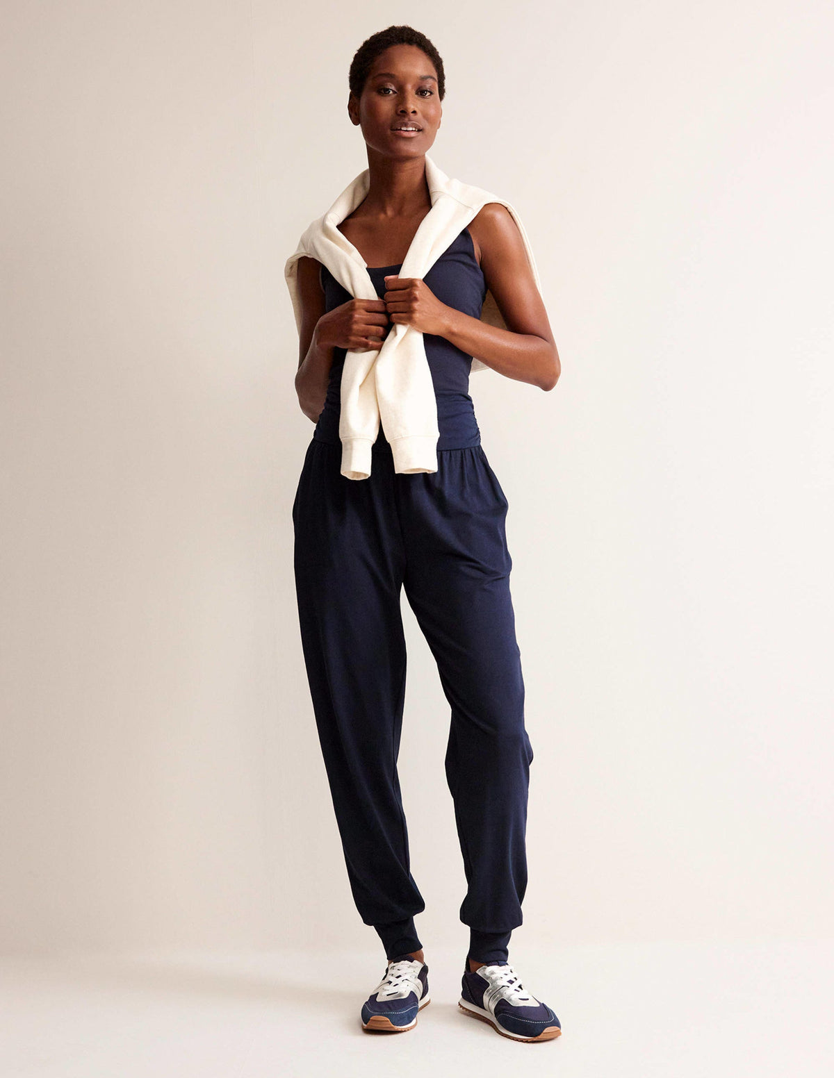 Hareem Jersey Joggers-Navy - Image 1