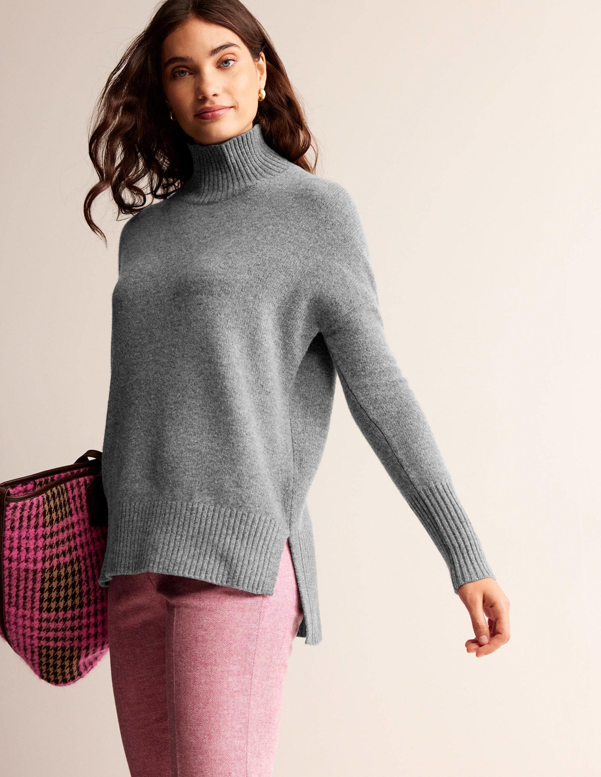 Pull Jessica oversize-Anthracite clair chiné-4