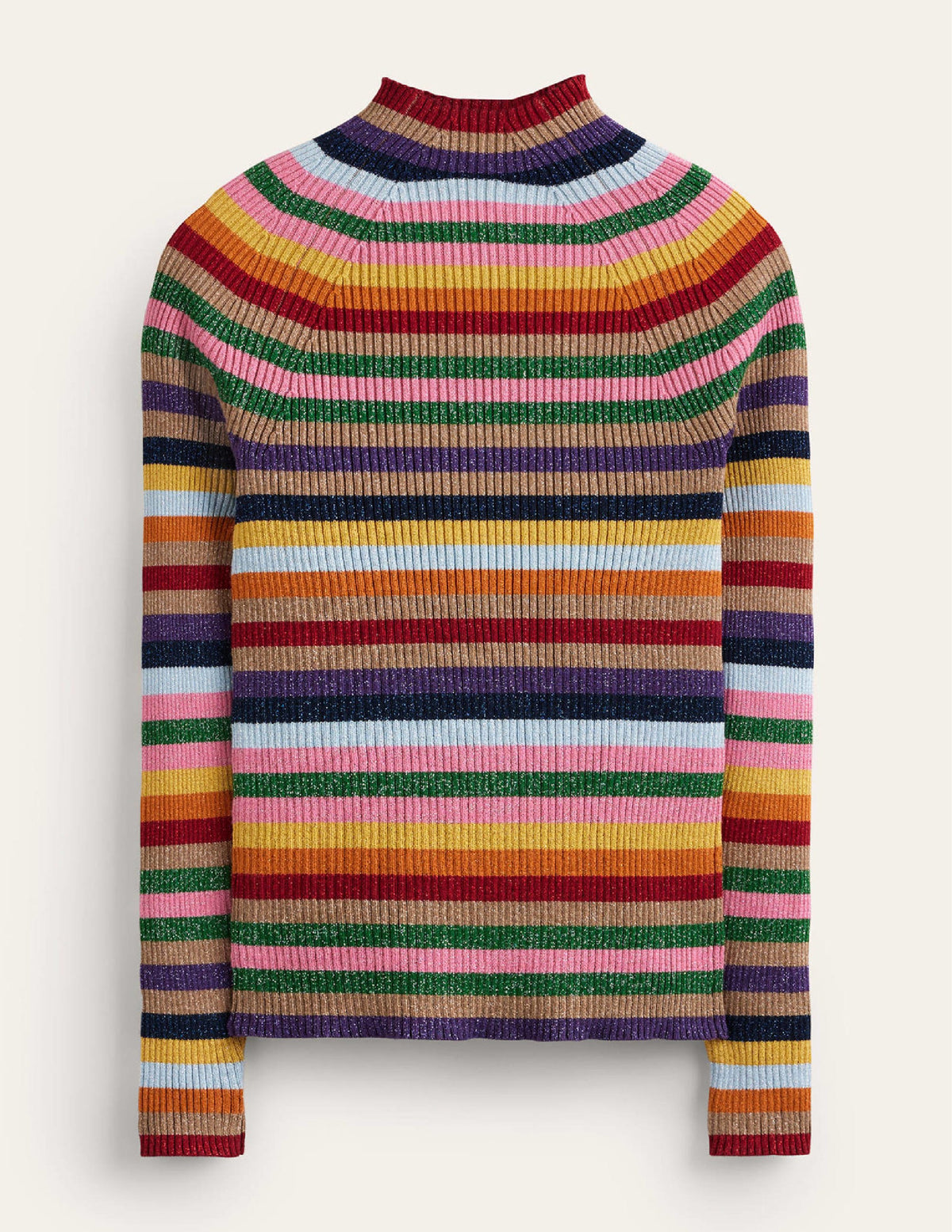 Matilda Glitzer-Pullover-Glitzer/Bunt, Gestreift - Image 6