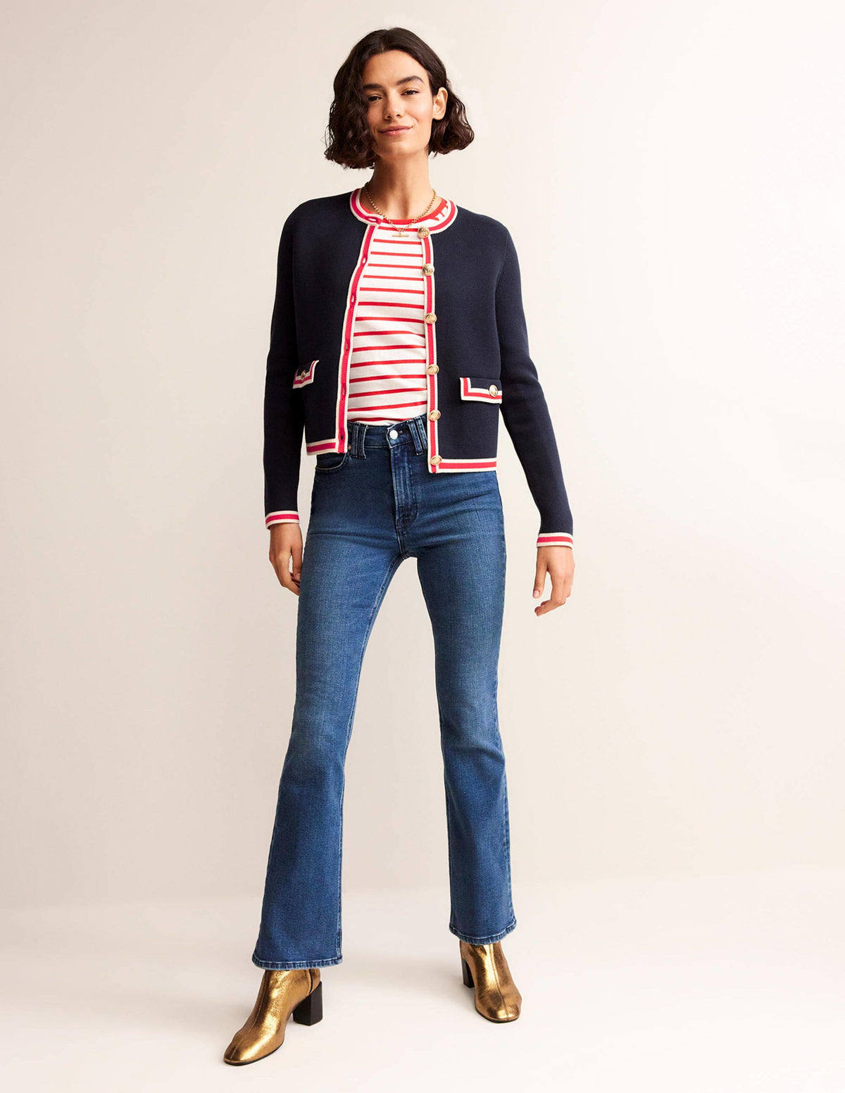 Veste Holly en maille-Bleu marine - Image 4