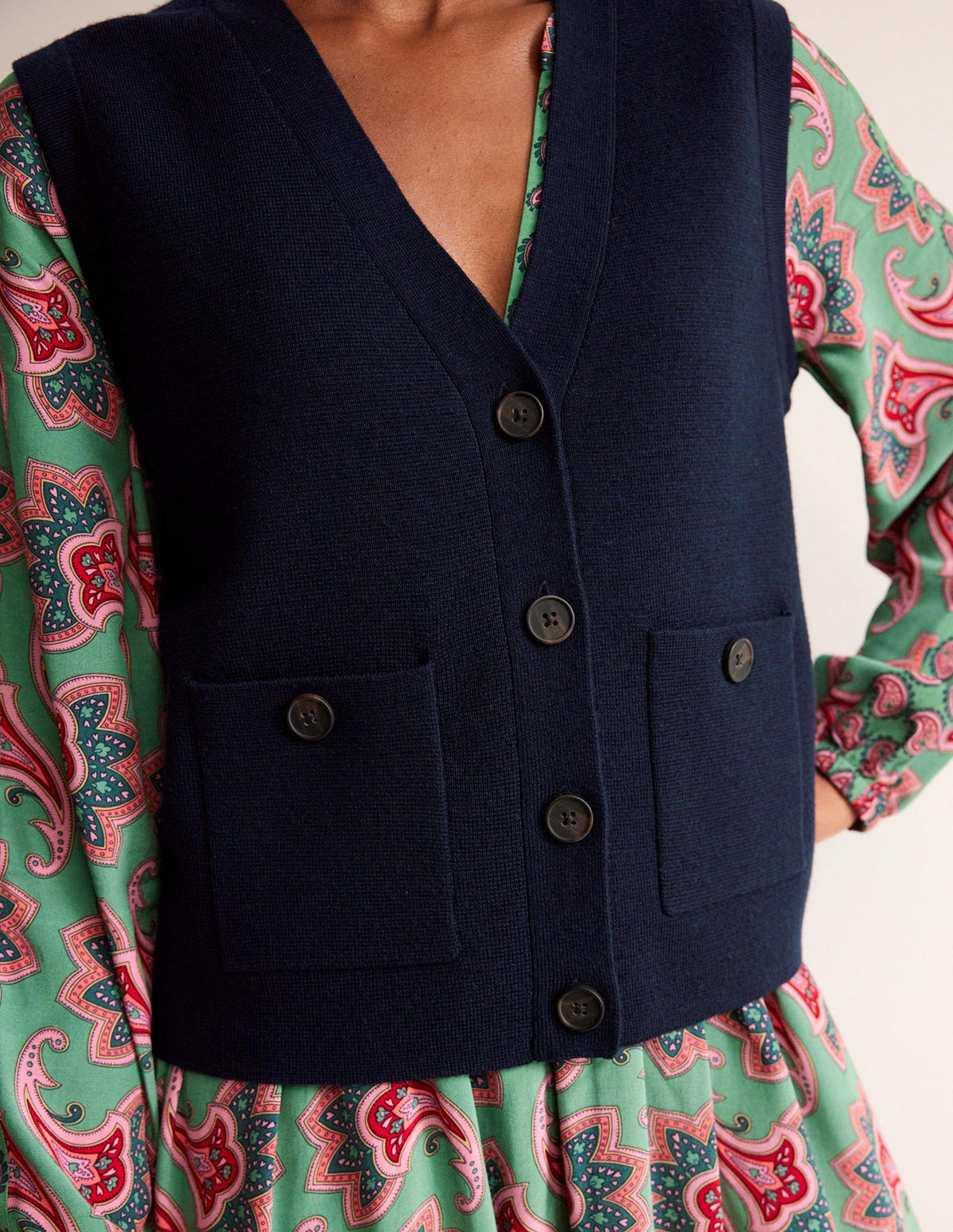 Cardigan-Top-Marineblau - Image 2