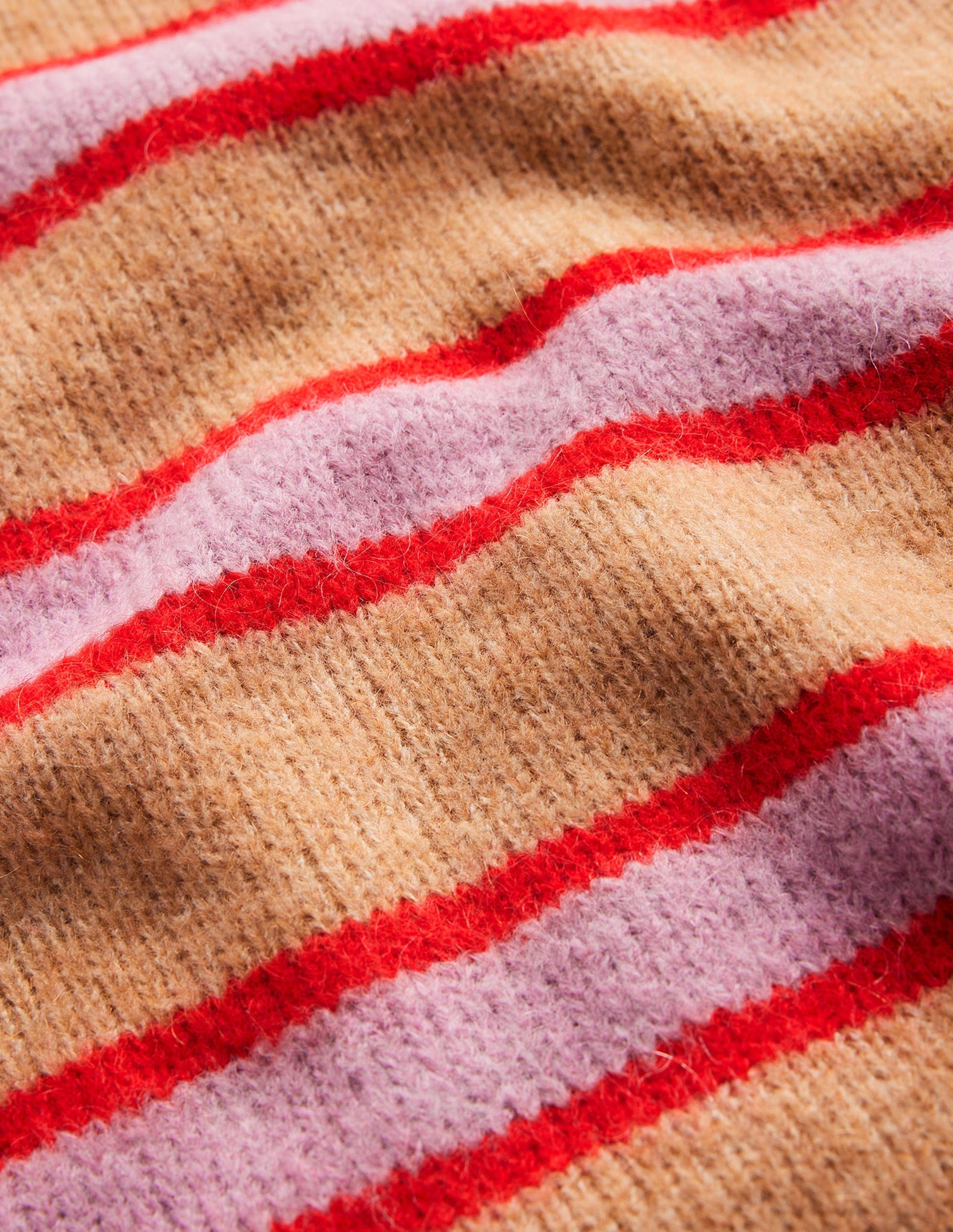 Rosemary Lockerer, flauschiger Pullover-Kamelbraun Meliert, Erdbeer-Sorbet-8
