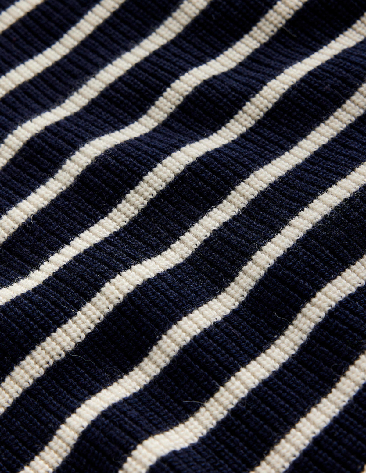 Francesca Streifenpullover-Marineblau und Naturweiß Gestreift-7