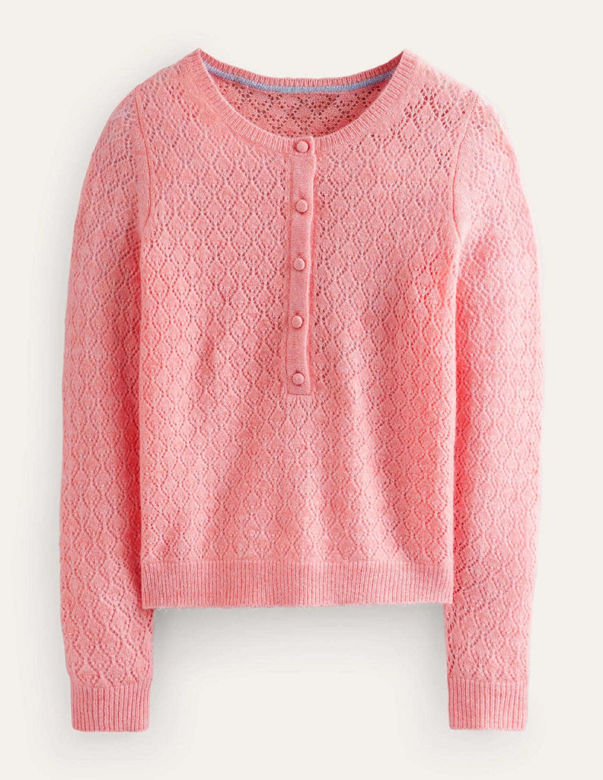 Flauschiger Henley-Pointelle-Pullover-Dahlienrosa-5