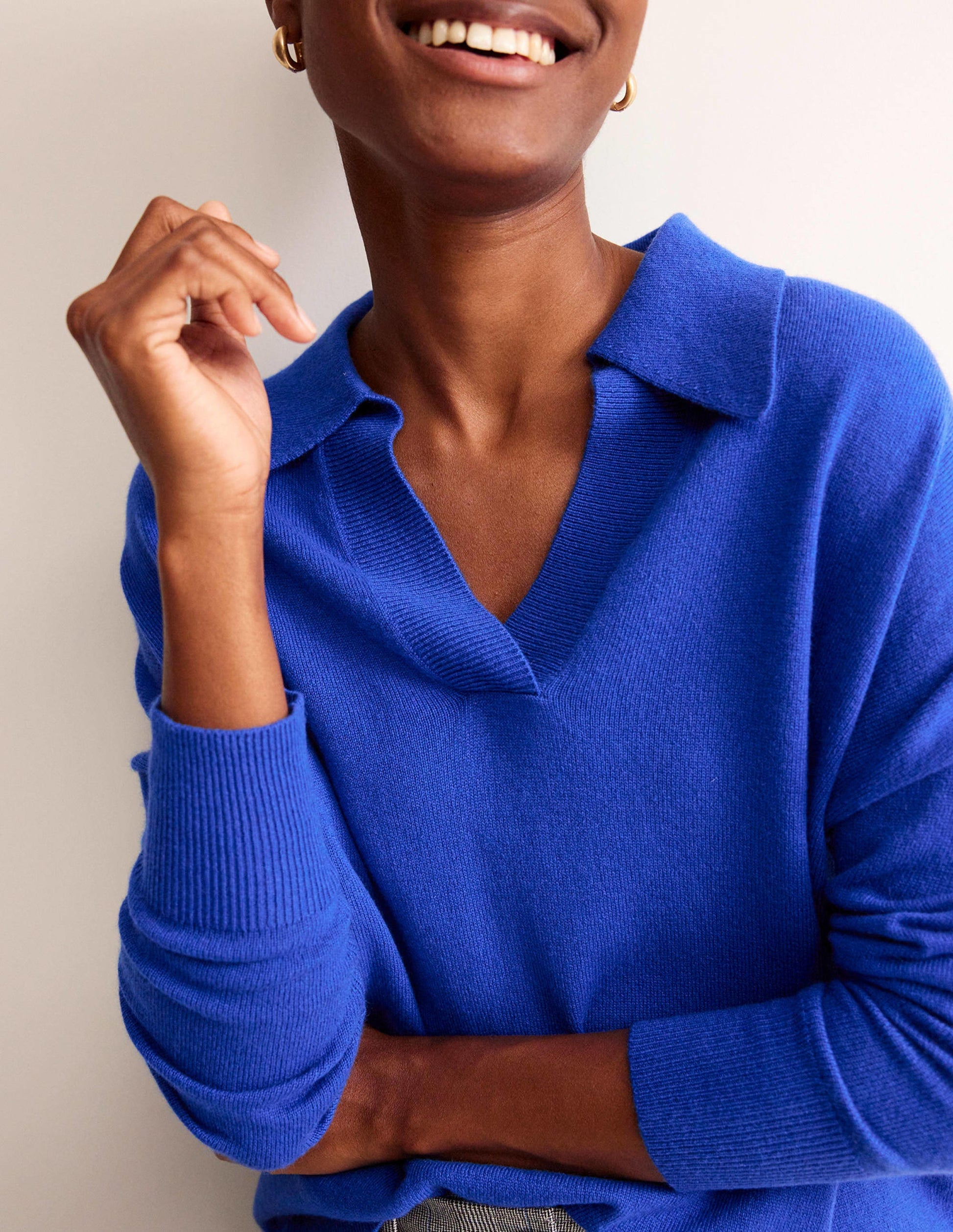Collared Cashmere Henley-Cobalt-2