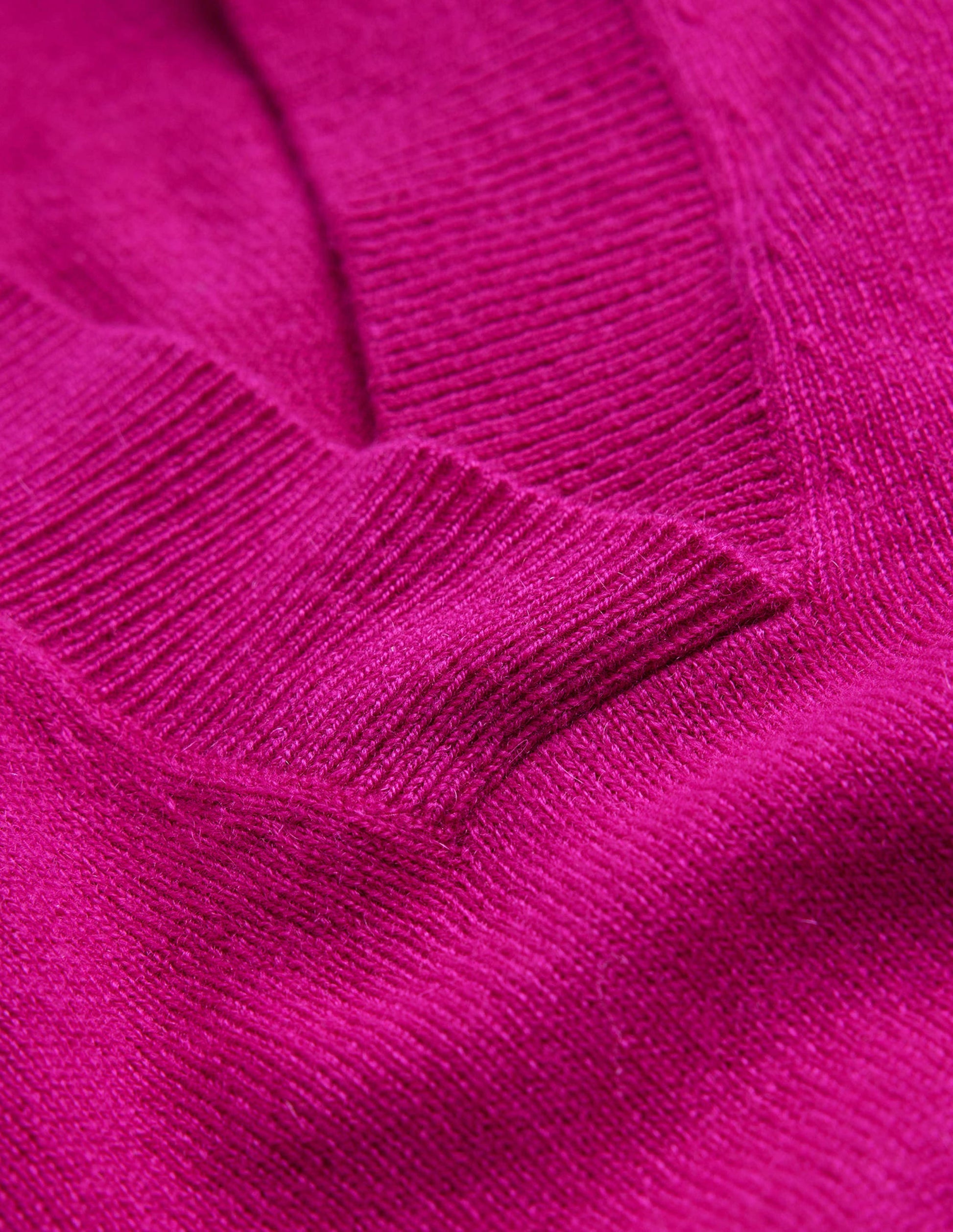 Henley-Pullover aus Kaschmir mit Kragen-Magenta-6