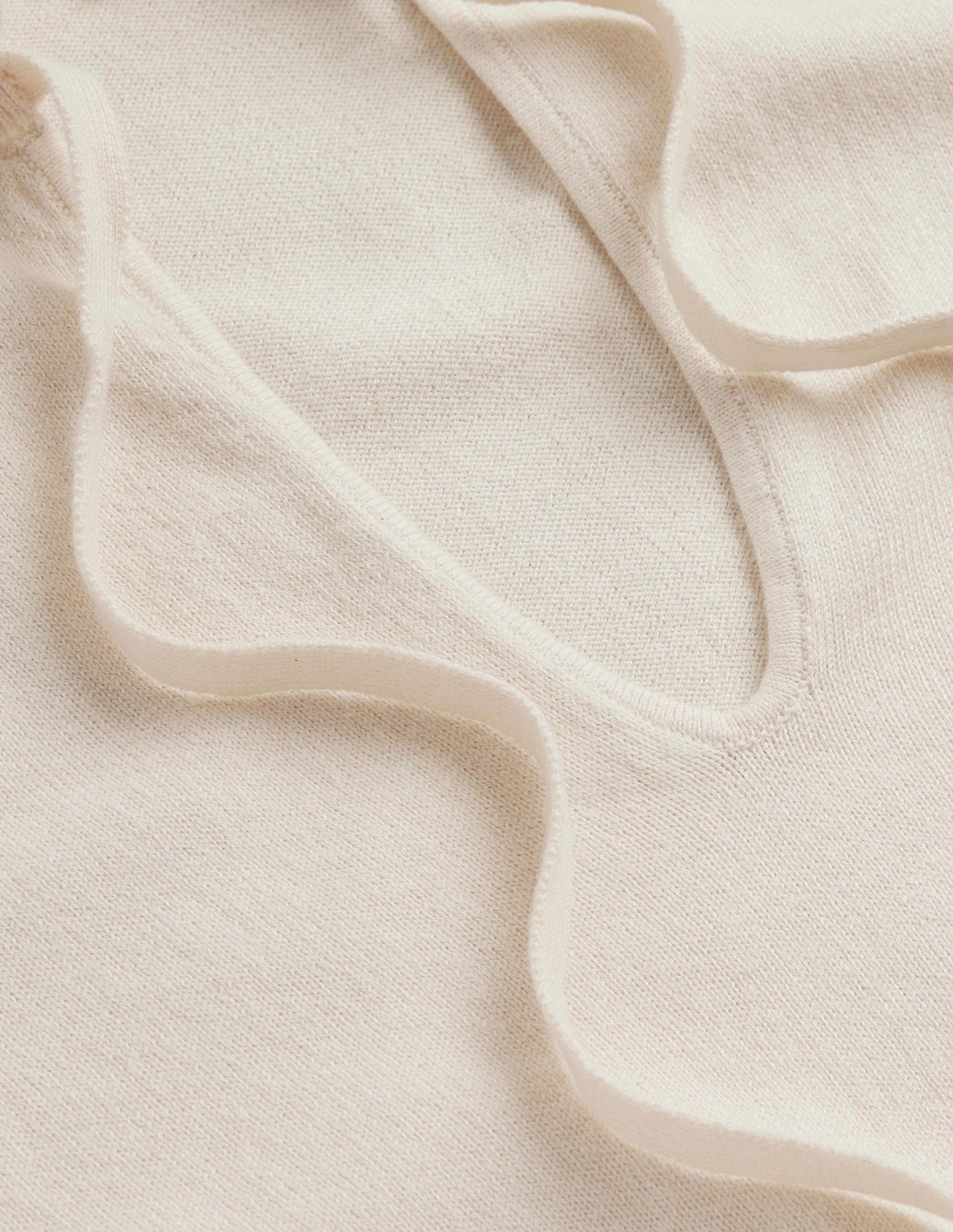 Ruffle Tie-Neck Jumper-Ivory-8