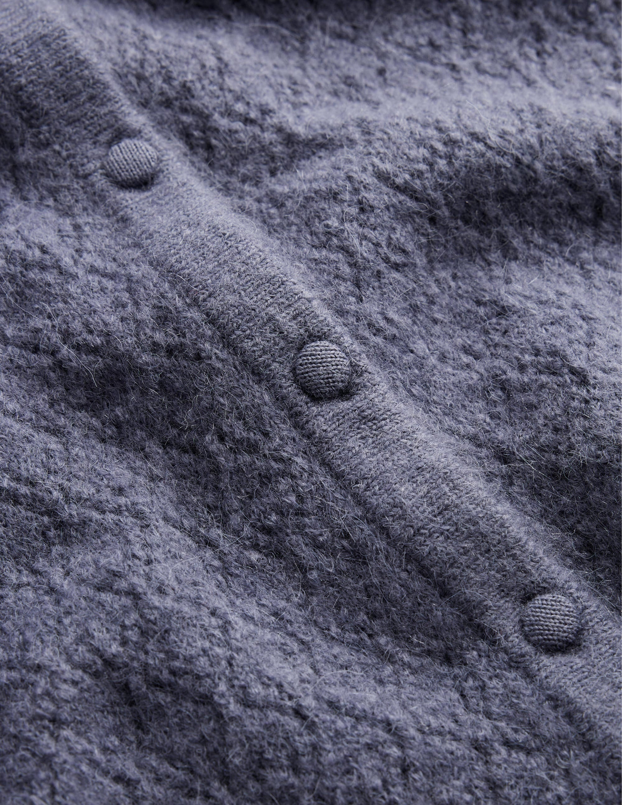 Fluffy Pointelle Cardigan-Nightshadow Blue - Image 6