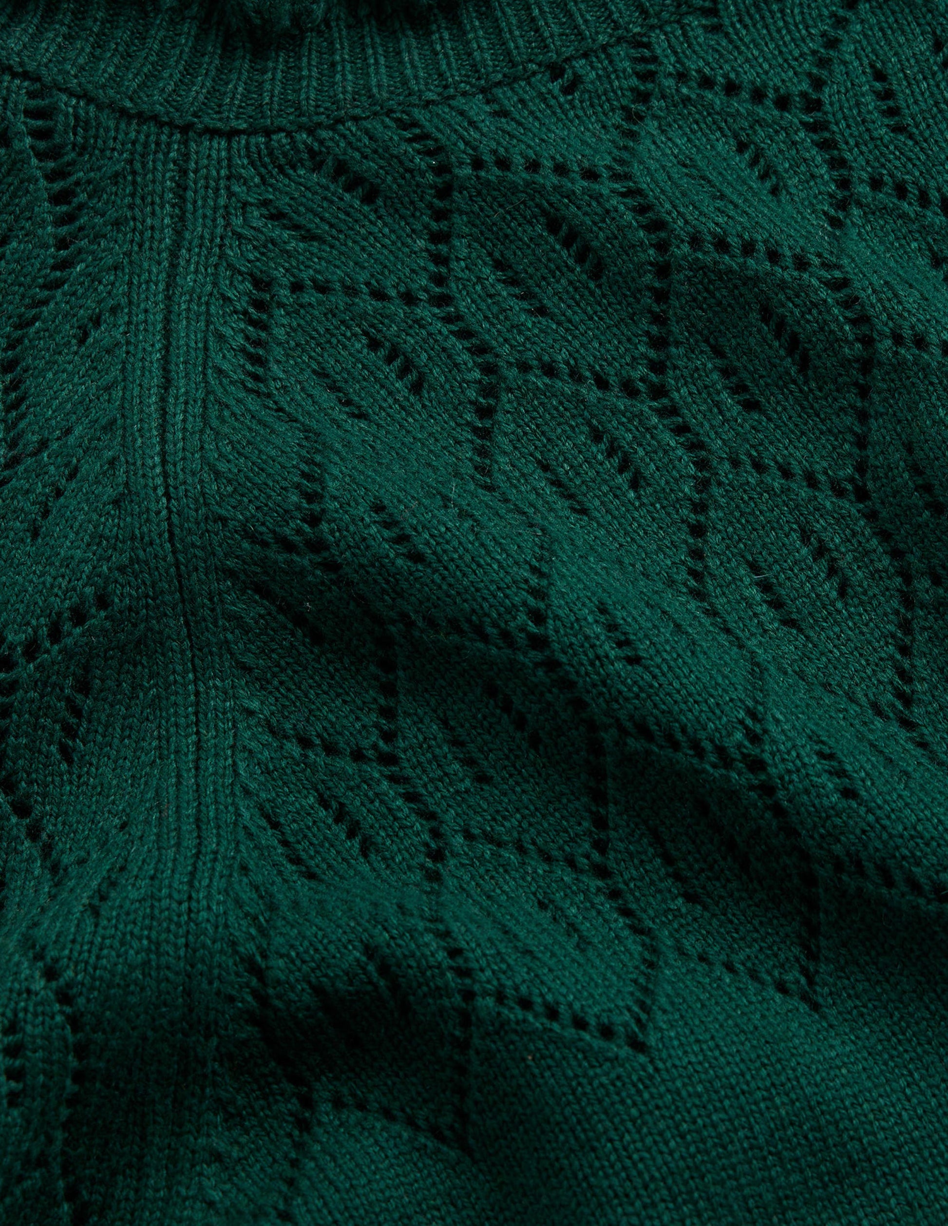 Pullover mit Pointelle-Detail-Dunkles Smaragdgrün-6