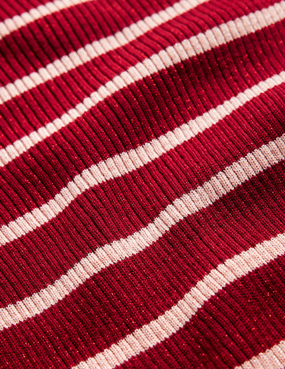 Effie Pullover mit Glitzerstreifen-Rot, Kreiderosa Streifen - Image 6