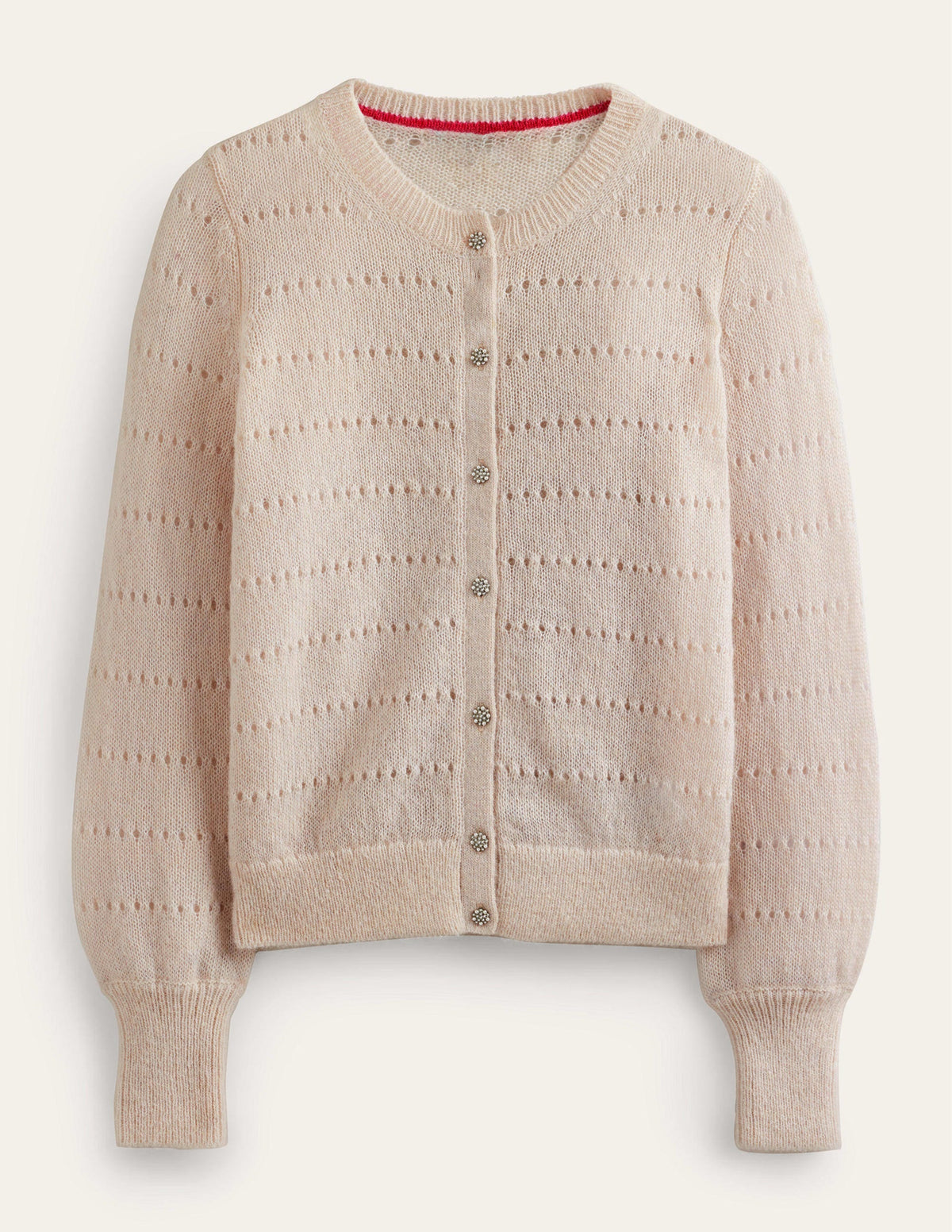 Flauschige, texturierte Strickjacke-Vanille-6