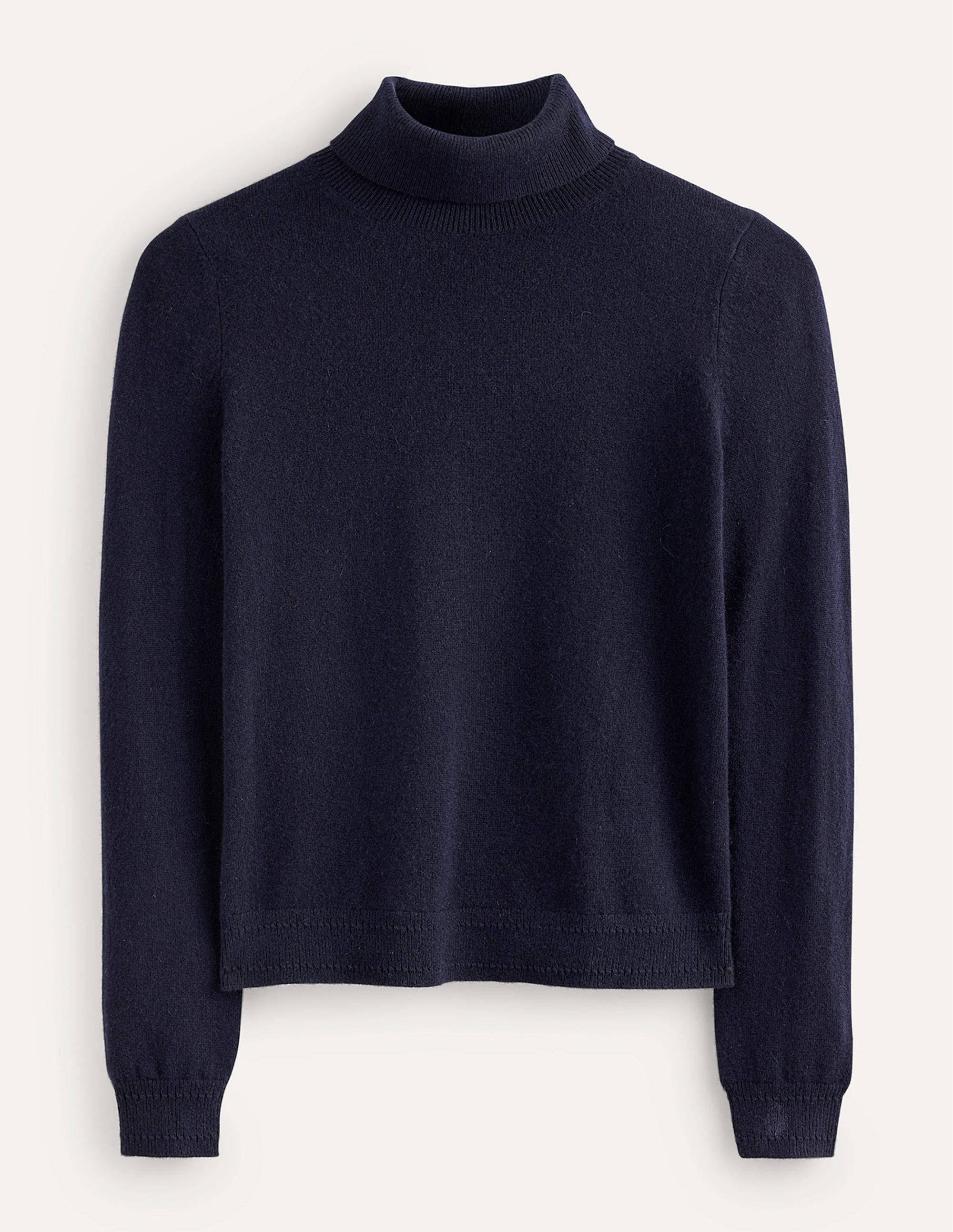 Pull Eva col roulé en cachemire-Bleu marine - Image 5